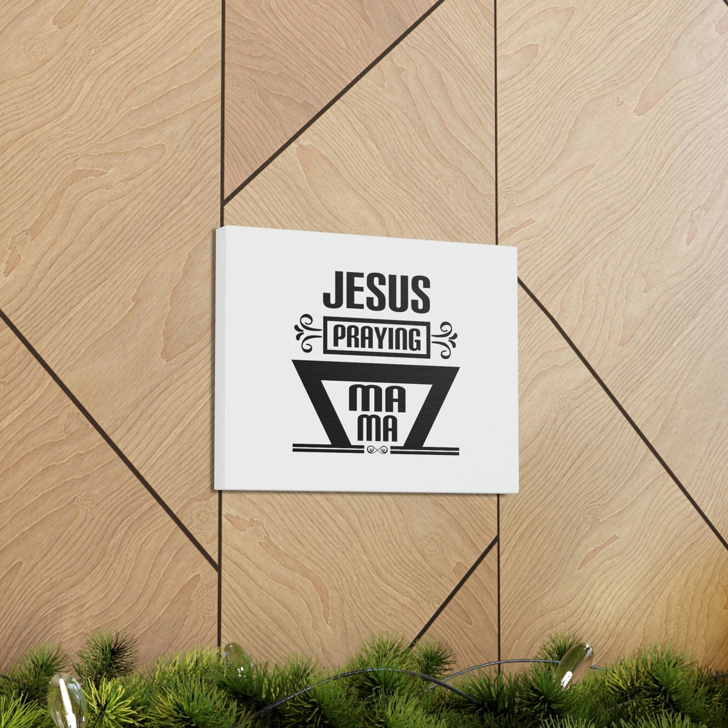 Jesus Praying Luke 2:51 White Christian Wall Art Bible Verse Print Ready to Hang Unframed-Express Your Love Gifts