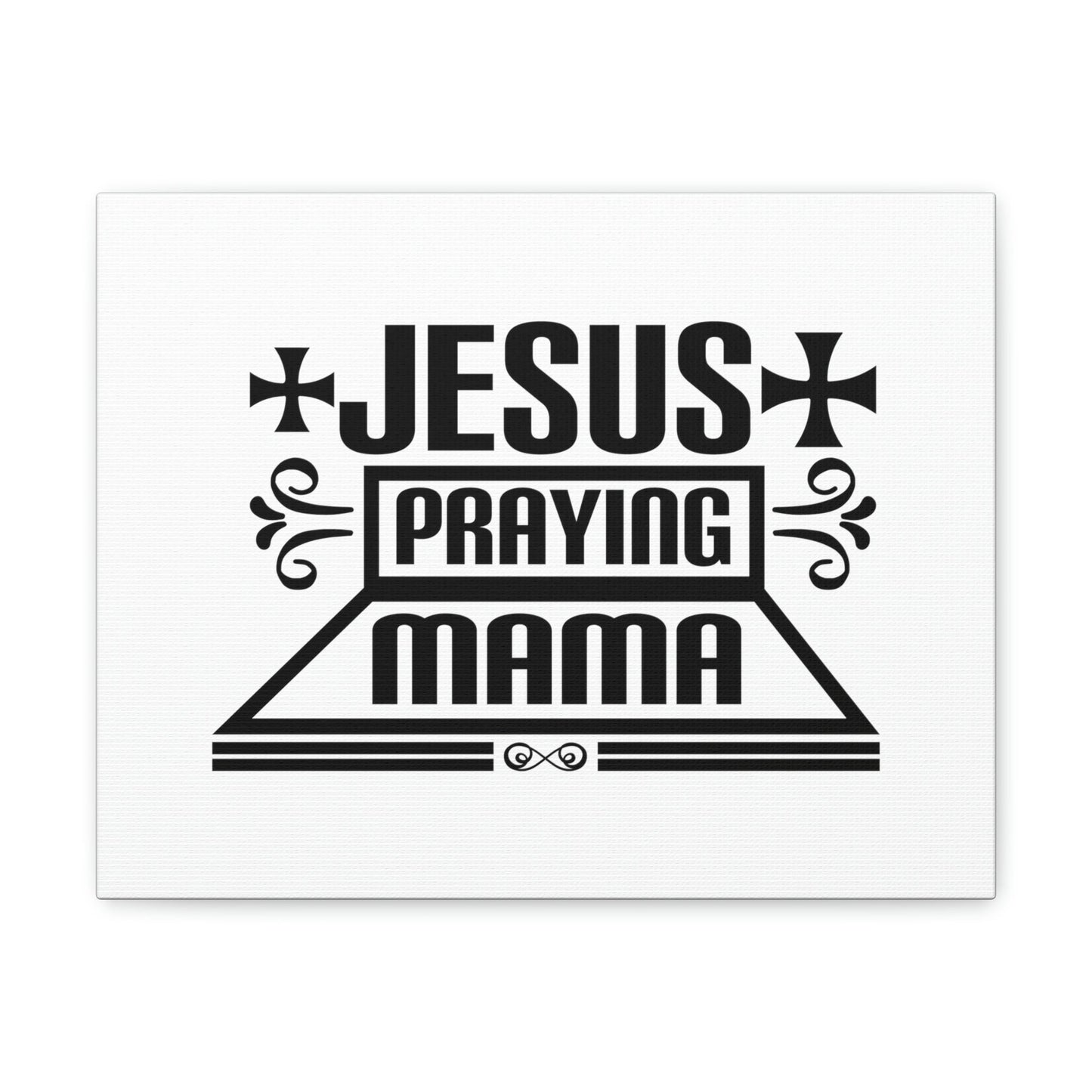 Jesus Praying Mama Acts 1:14 Cross Christian Wall Art Bible Verse Print Ready to Hang Unframed-Express Your Love Gifts