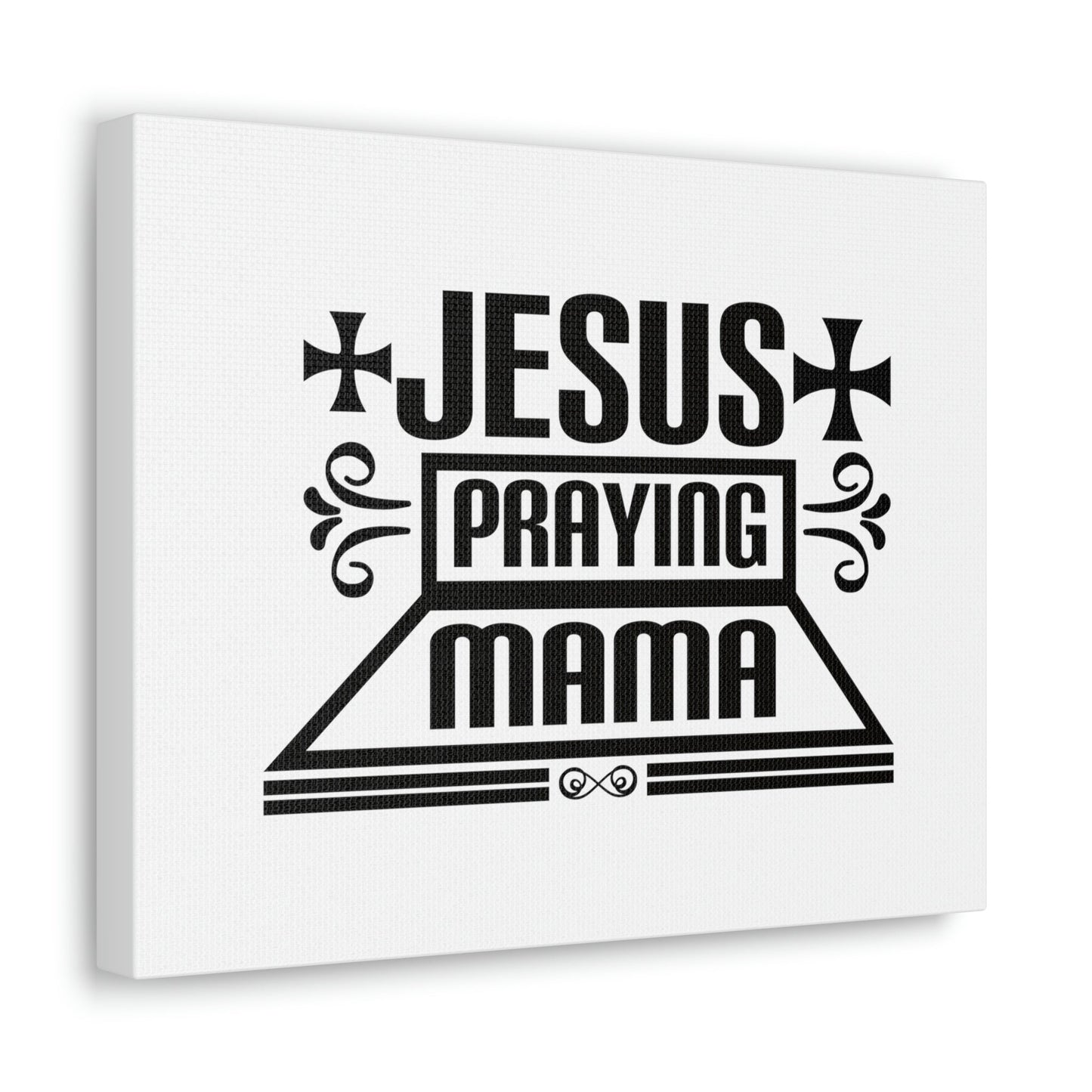 Jesus Praying Mama Acts 1:14 Cross Christian Wall Art Bible Verse Print Ready to Hang Unframed-Express Your Love Gifts