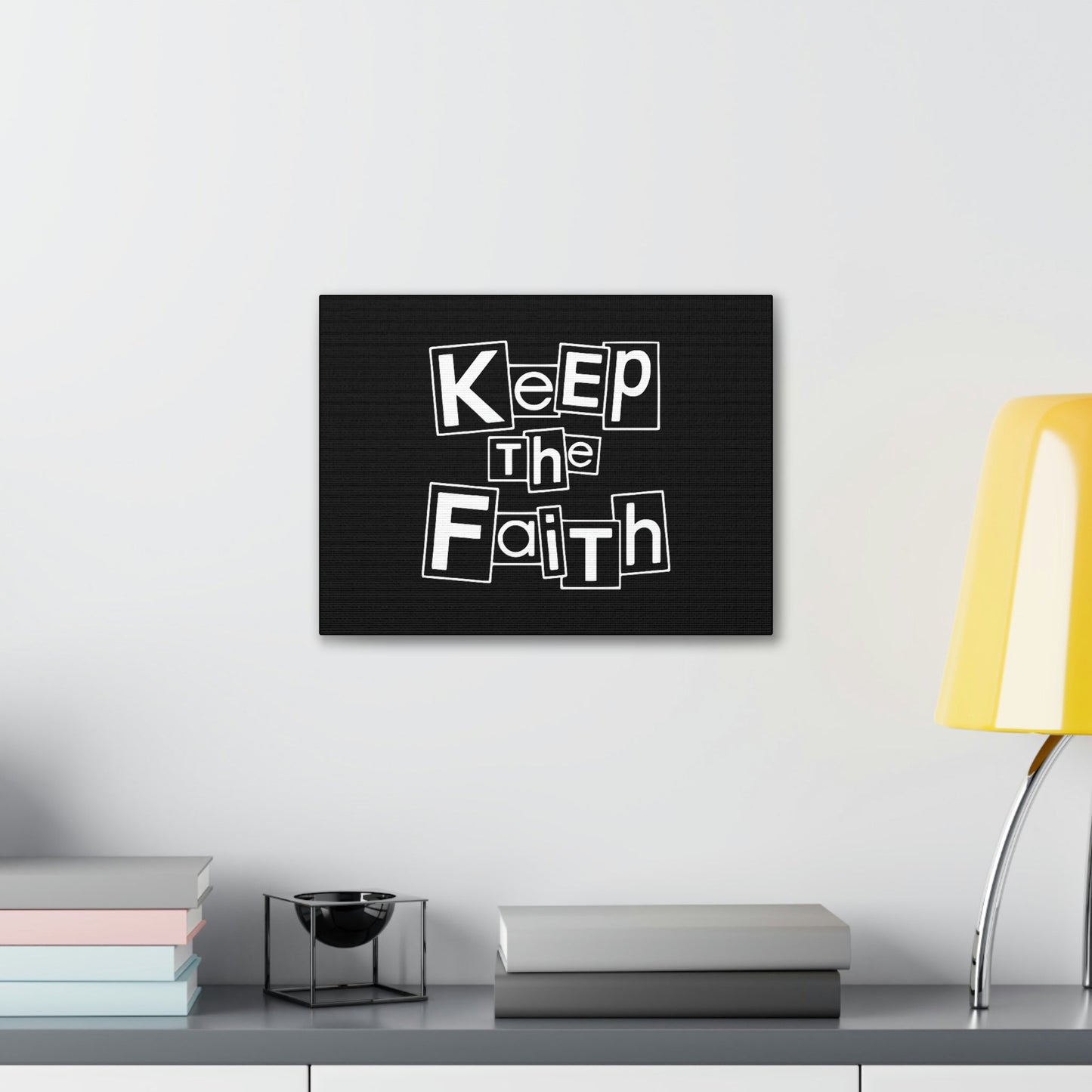 Keep The Faith Hebrews 11:6 Squares Christian Wall Art Bible Verse Print Ready to Hang Unframed-Express Your Love Gifts