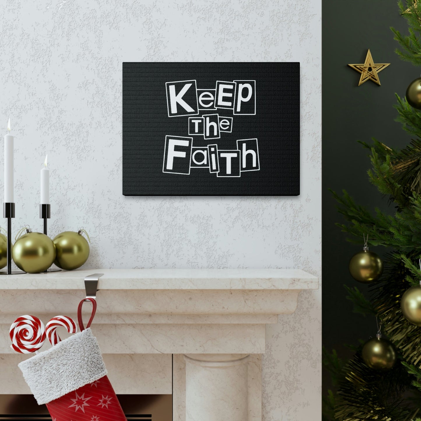 Keep The Faith Hebrews 11:6 Squares Christian Wall Art Bible Verse Print Ready to Hang Unframed-Express Your Love Gifts
