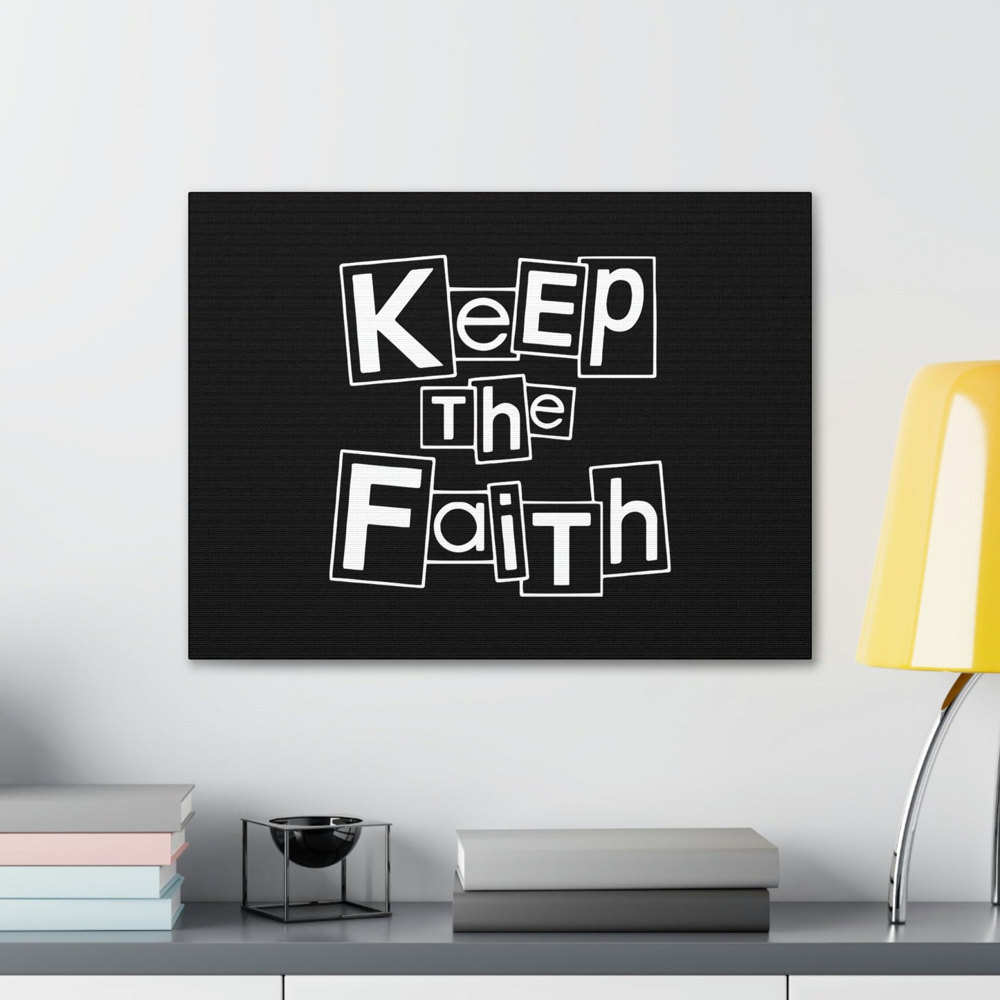 Keep The Faith Hebrews 11:6 Squares Christian Wall Art Bible Verse Print Ready to Hang Unframed-Express Your Love Gifts