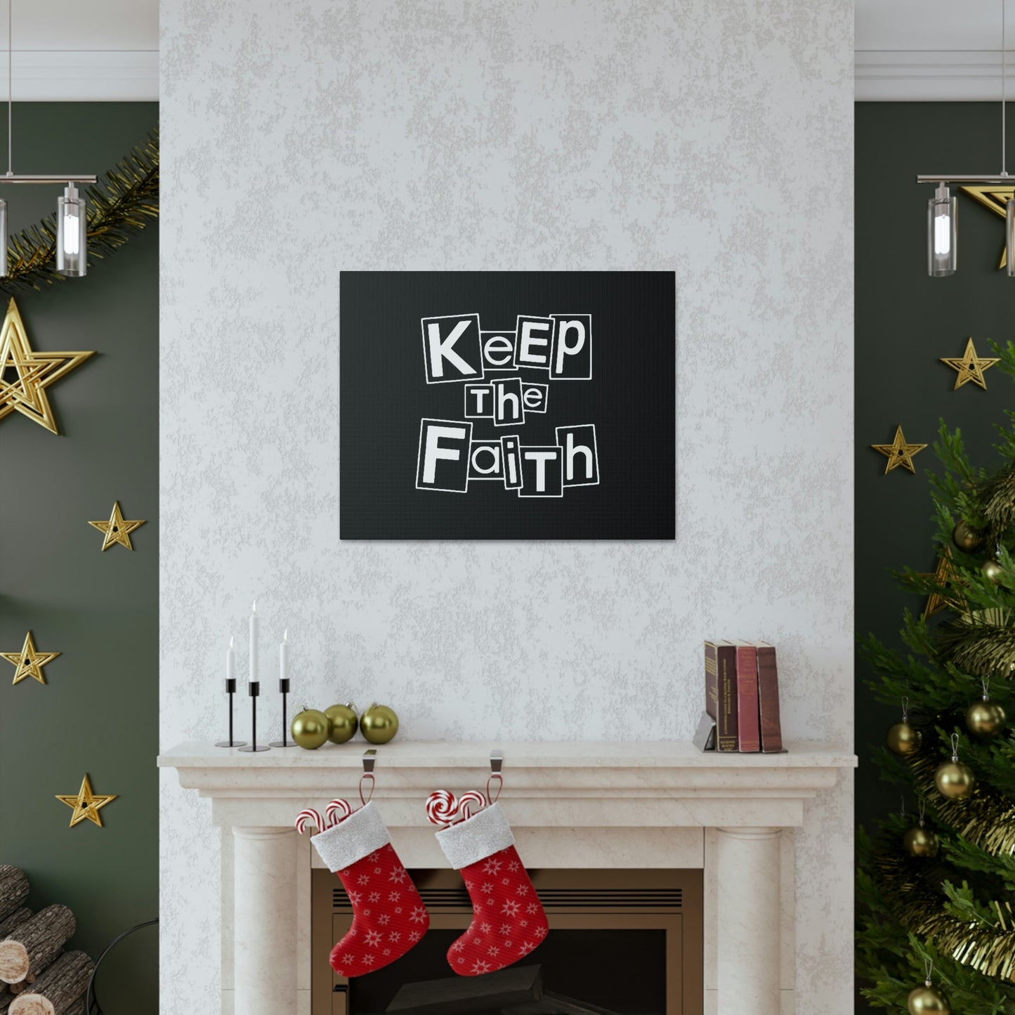 Keep The Faith Hebrews 11:6 Squares Christian Wall Art Bible Verse Print Ready to Hang Unframed-Express Your Love Gifts