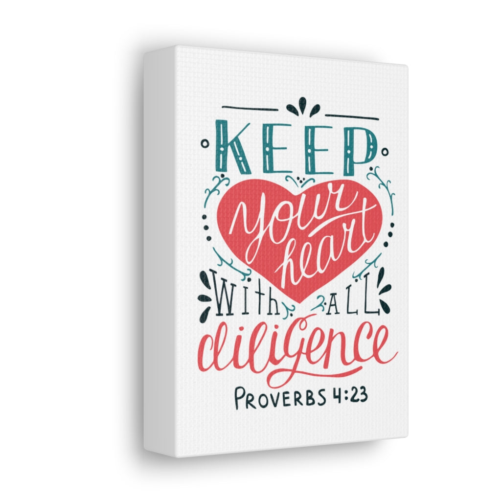 Keep Your Heart Proverbs 4:23 Christian Wall Art Bible Verse Print Ready To Hang Unframed-Express Your Love Gifts