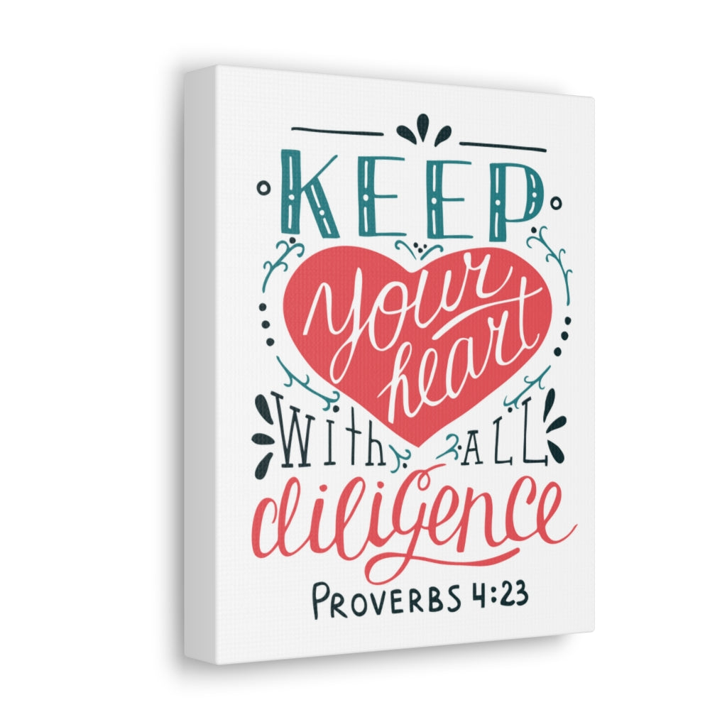 Keep Your Heart Proverbs 4:23 Christian Wall Art Bible Verse Print Ready To Hang Unframed-Express Your Love Gifts