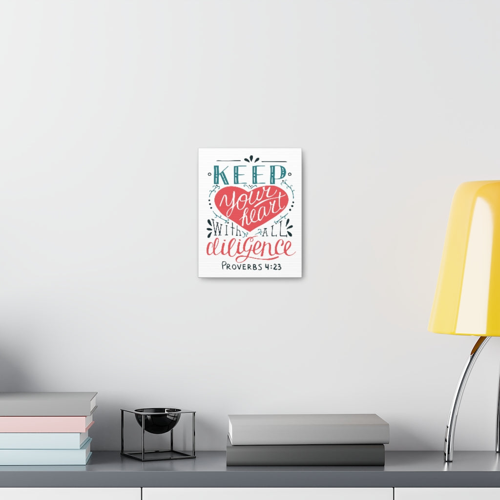 Keep Your Heart Proverbs 4:23 Christian Wall Art Bible Verse Print Ready To Hang Unframed-Express Your Love Gifts