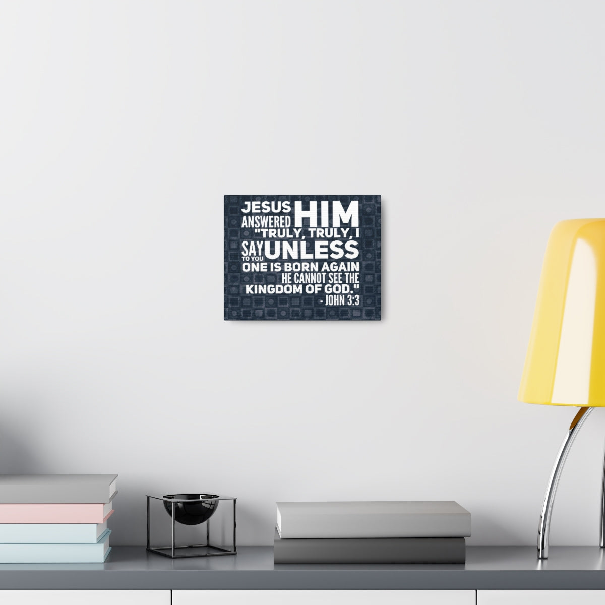 Scripture Walls Kingdom Of God John 3:3 Bible Verse Canvas Christian Wall Art Bible Verse Print Ready To Hang Unframed-Express Your Love Gifts