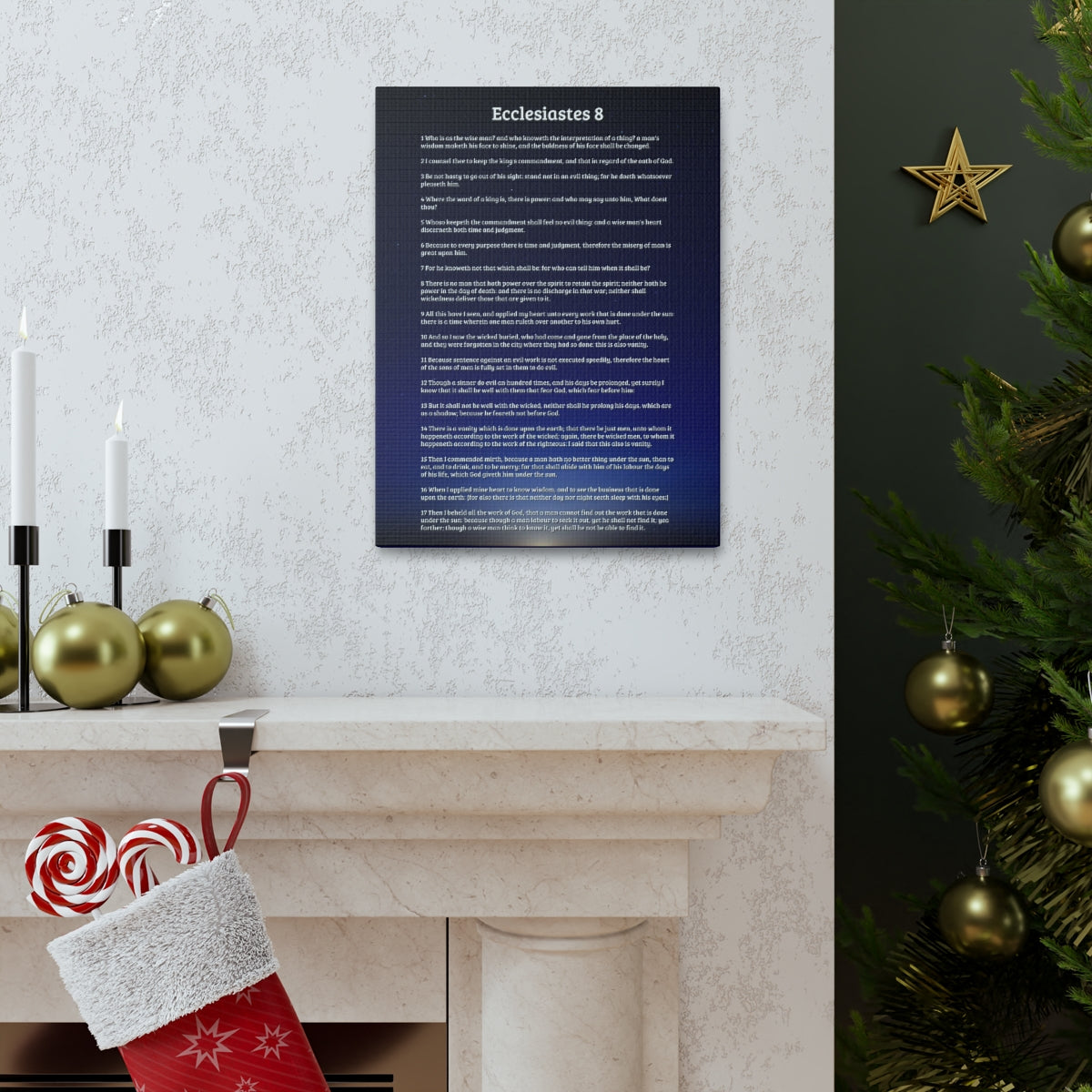 Scripture Walls Life Ecclesiastes 8 Chapter Sky Life Bible Canvas Christian Wall Art Ready to Hang Unframed-Express Your Love Gifts