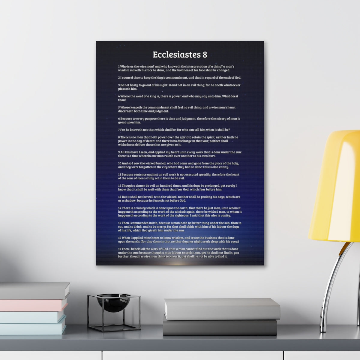 Scripture Walls Life Ecclesiastes 8 Chapter Sky Life Bible Canvas Christian Wall Art Ready to Hang Unframed-Express Your Love Gifts