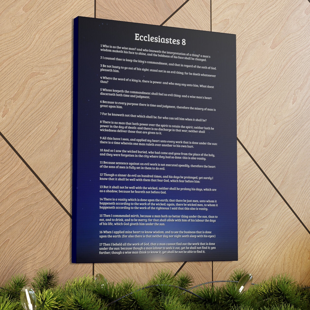 Scripture Walls Life Ecclesiastes 8 Chapter Sky Life Bible Canvas Christian Wall Art Ready to Hang Unframed-Express Your Love Gifts