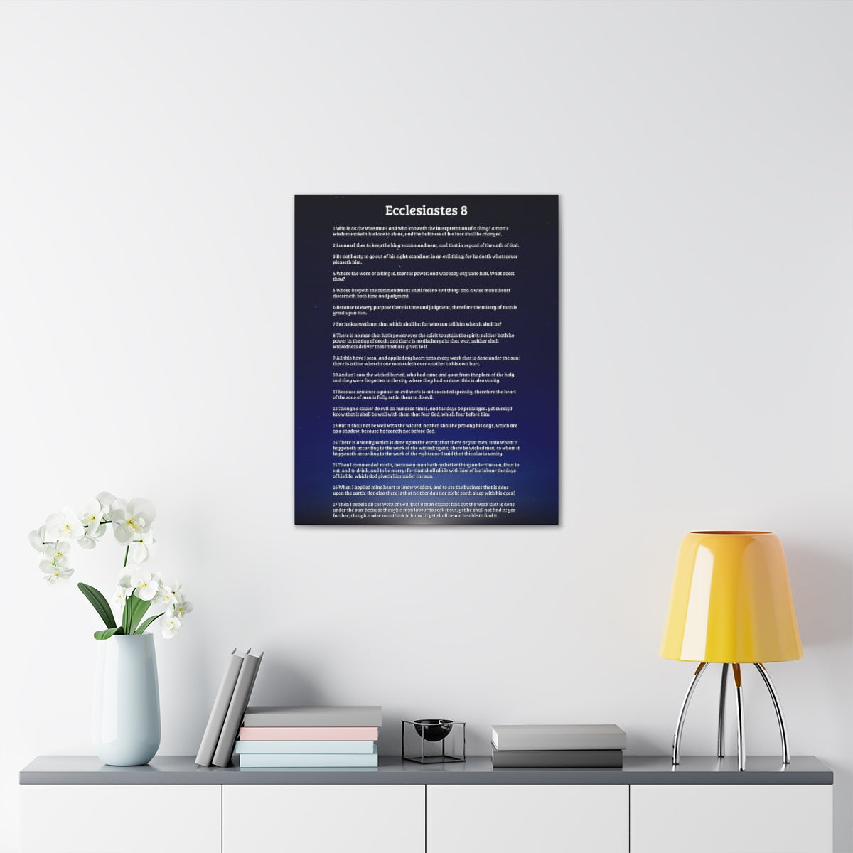 Scripture Walls Life Ecclesiastes 8 Chapter Sky Life Bible Canvas Christian Wall Art Ready to Hang Unframed-Express Your Love Gifts