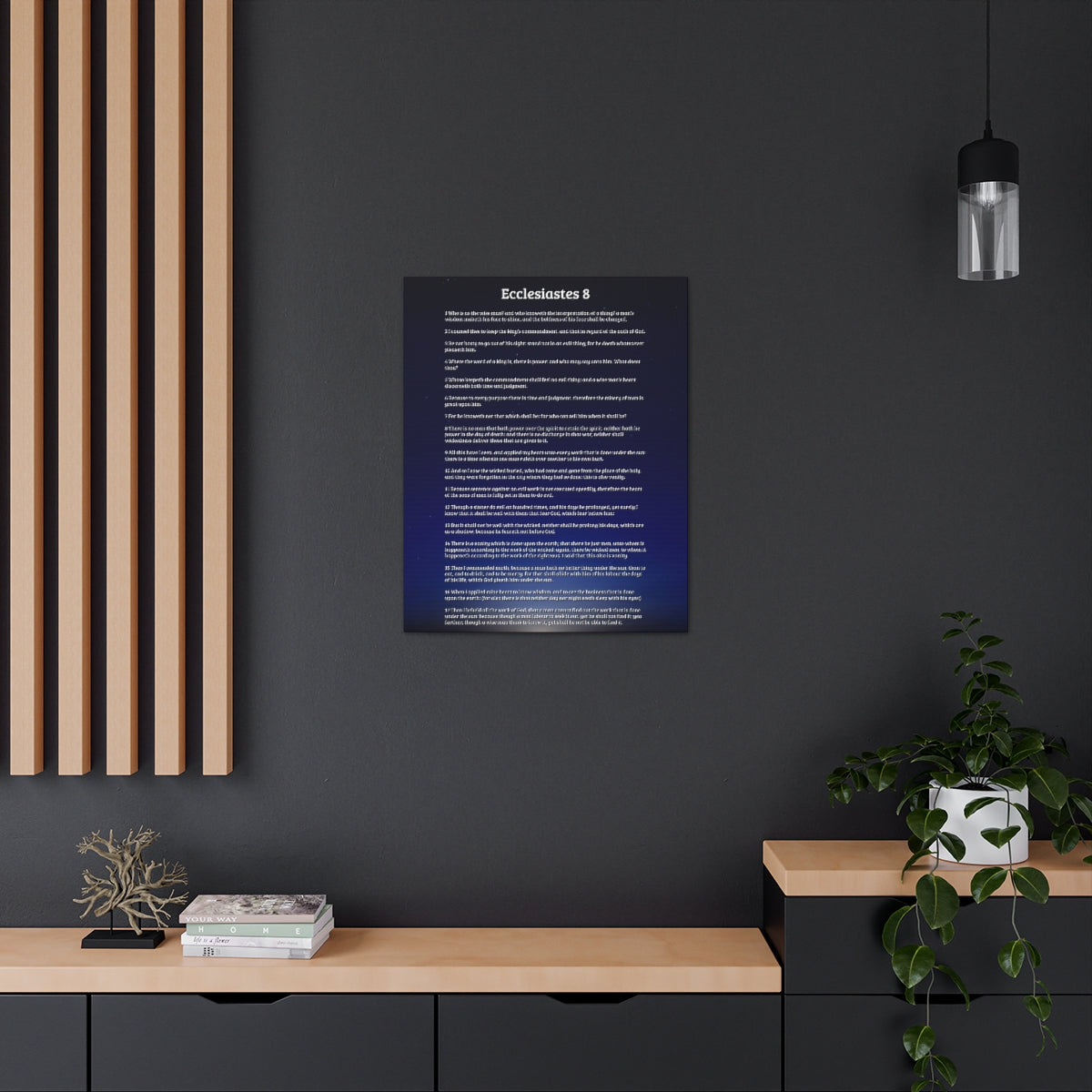 Scripture Walls Life Ecclesiastes 8 Chapter Sky Life Bible Canvas Christian Wall Art Ready to Hang Unframed-Express Your Love Gifts