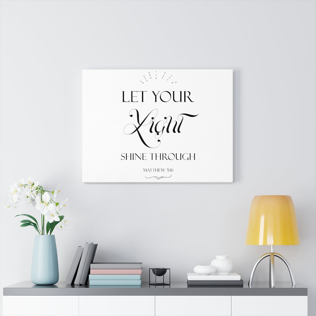 Scripture Walls Light Shrine Through Matthew 5:16 Bible Verse Canvas Christian Wall Art Ready to Hang Unframed-Express Your Love Gifts