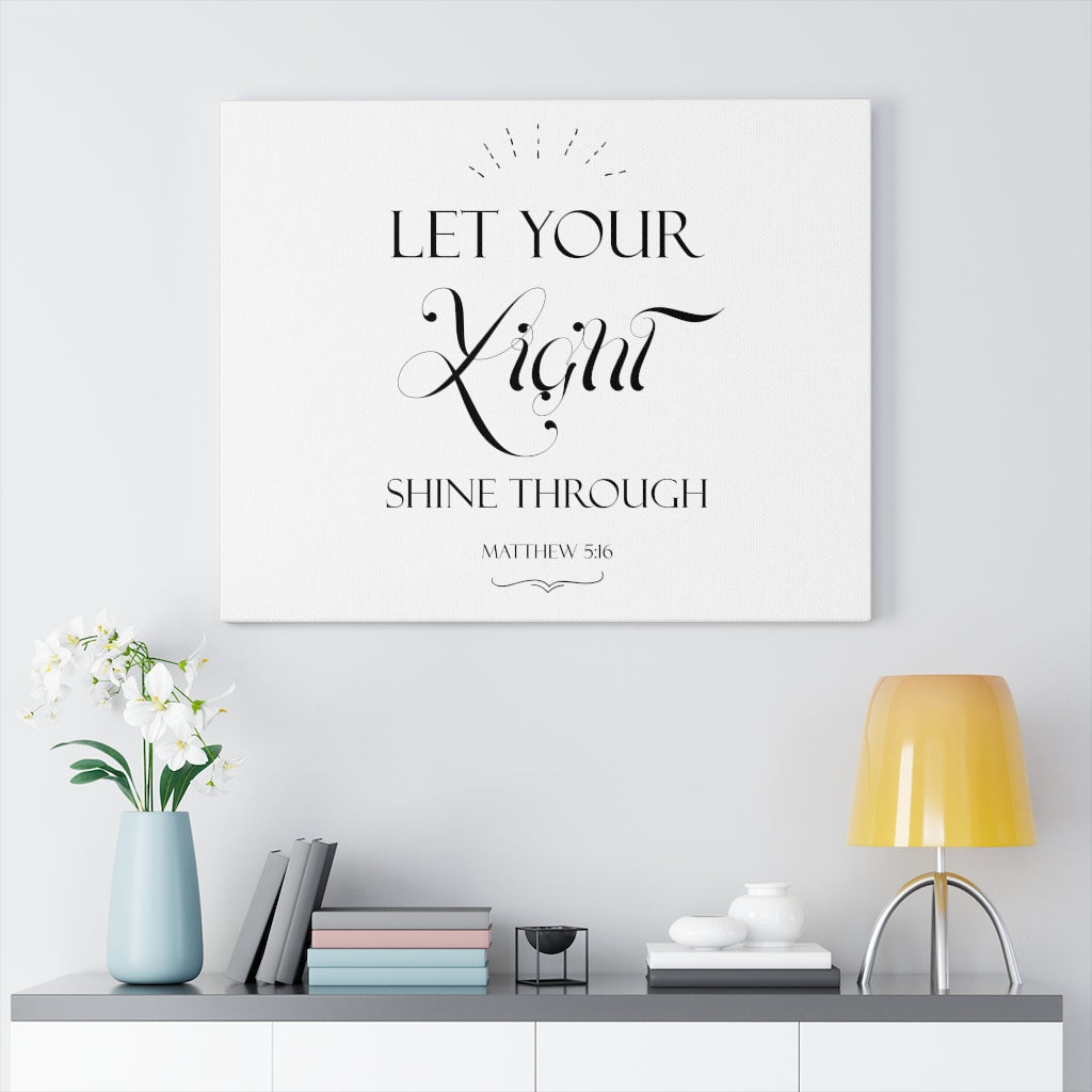 Scripture Walls Light Shrine Through Matthew 5:16 Bible Verse Canvas Christian Wall Art Ready to Hang Unframed-Express Your Love Gifts