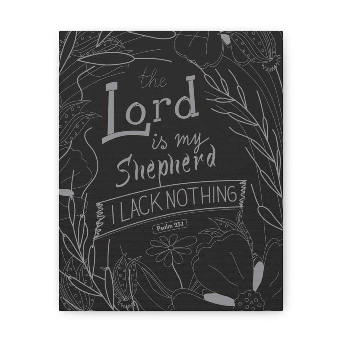 Scripture Walls Lord Is My Shepherd Psalm 23:1 Bible Verse Canvas Christian Wall Art Ready to Hang Unframed-Express Your Love Gifts