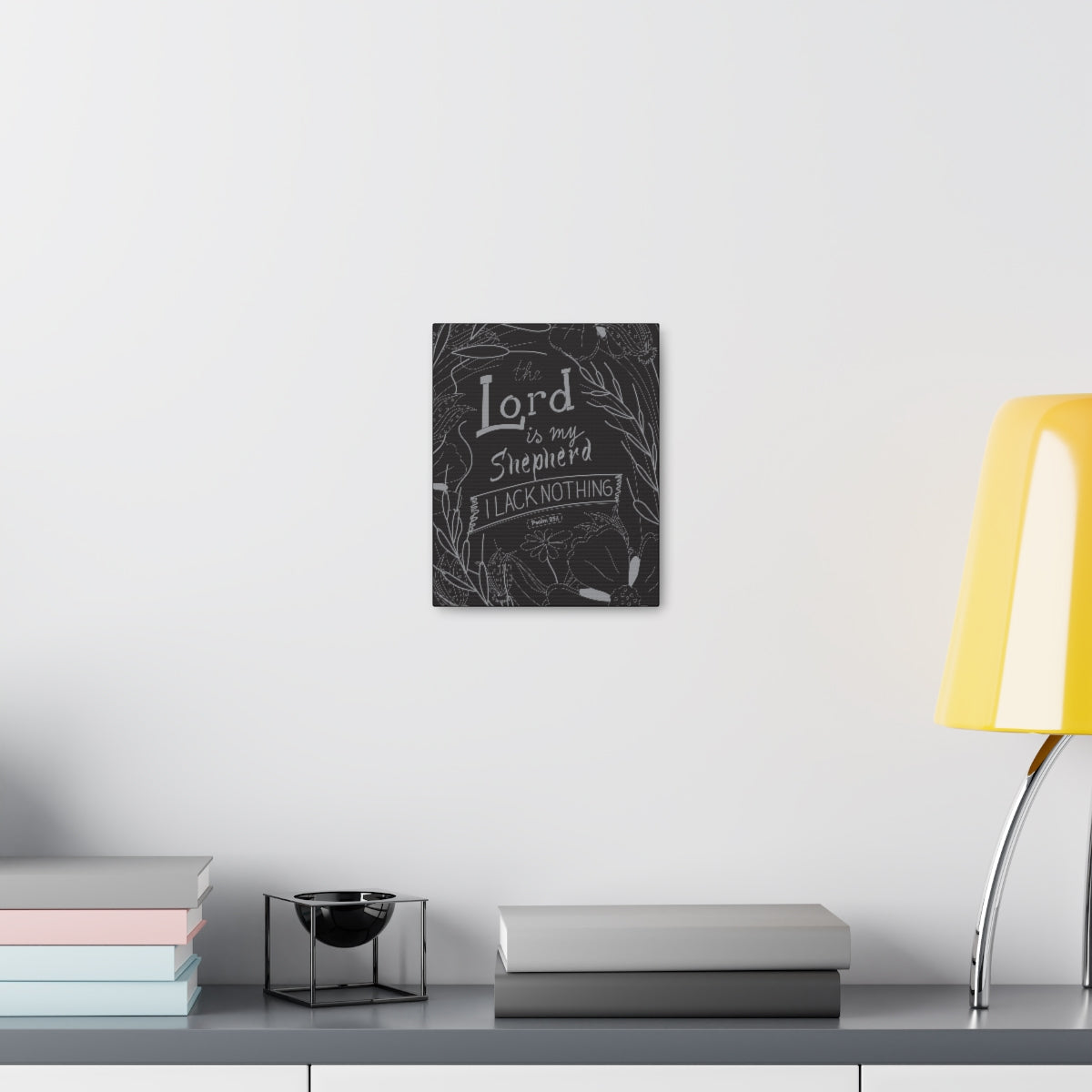 Scripture Walls Lord Is My Shepherd Psalm 23:1 Bible Verse Canvas Christian Wall Art Ready to Hang Unframed-Express Your Love Gifts