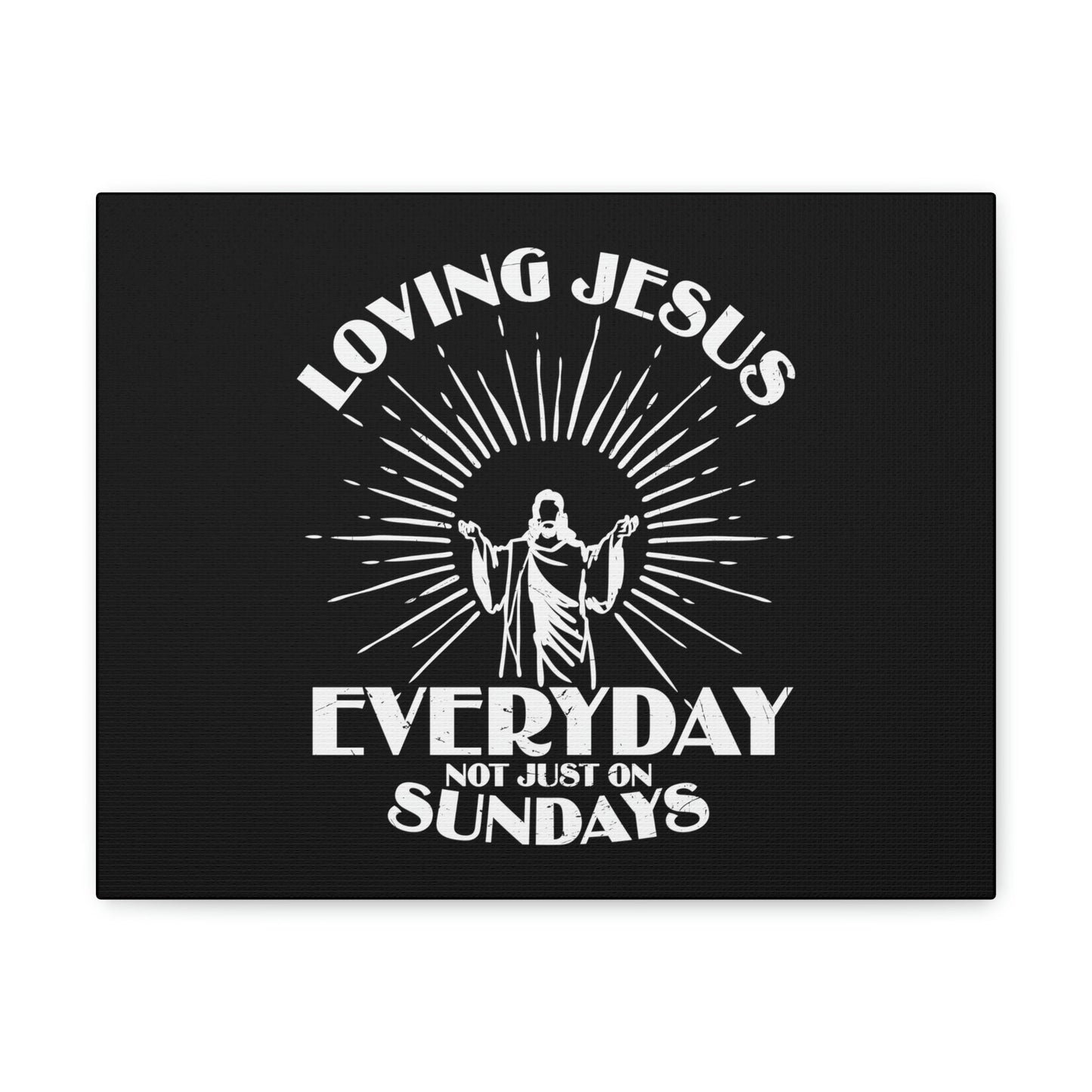 Love Jesus Everyday Luke 10:27 Christian Wall Art Bible Verse Print Ready to Hang Unframed-Express Your Love Gifts