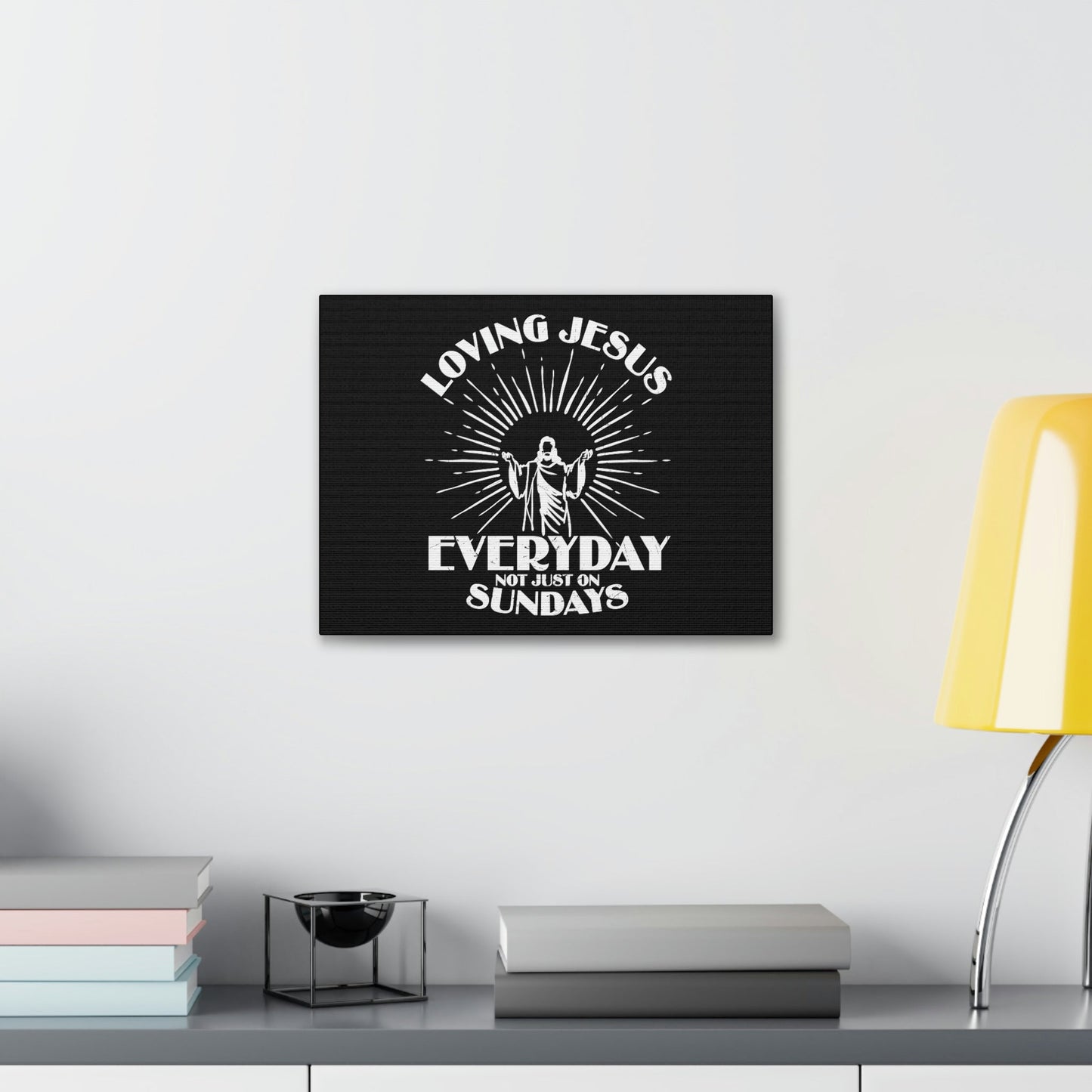 Love Jesus Everyday Luke 10:27 Christian Wall Art Bible Verse Print Ready to Hang Unframed-Express Your Love Gifts