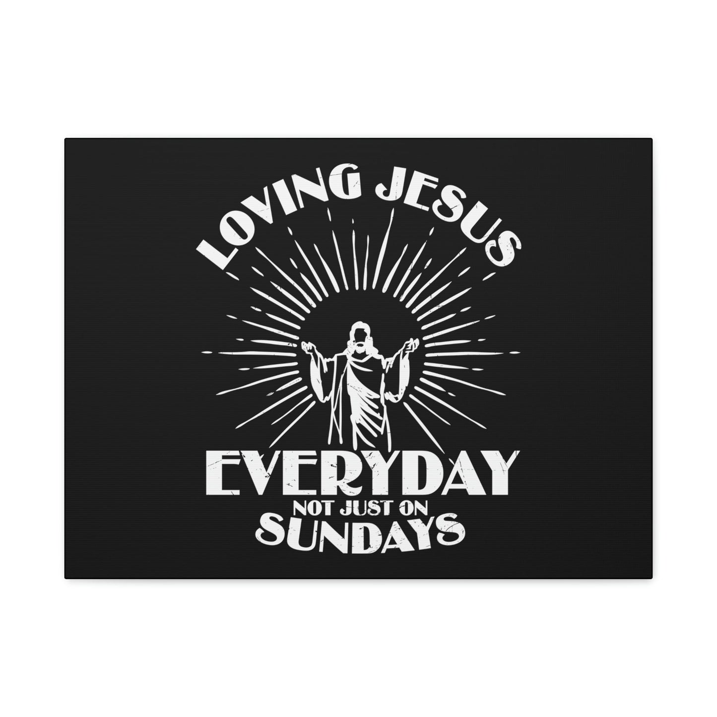 Love Jesus Everyday Luke 10:27 Christian Wall Art Bible Verse Print Ready to Hang Unframed-Express Your Love Gifts