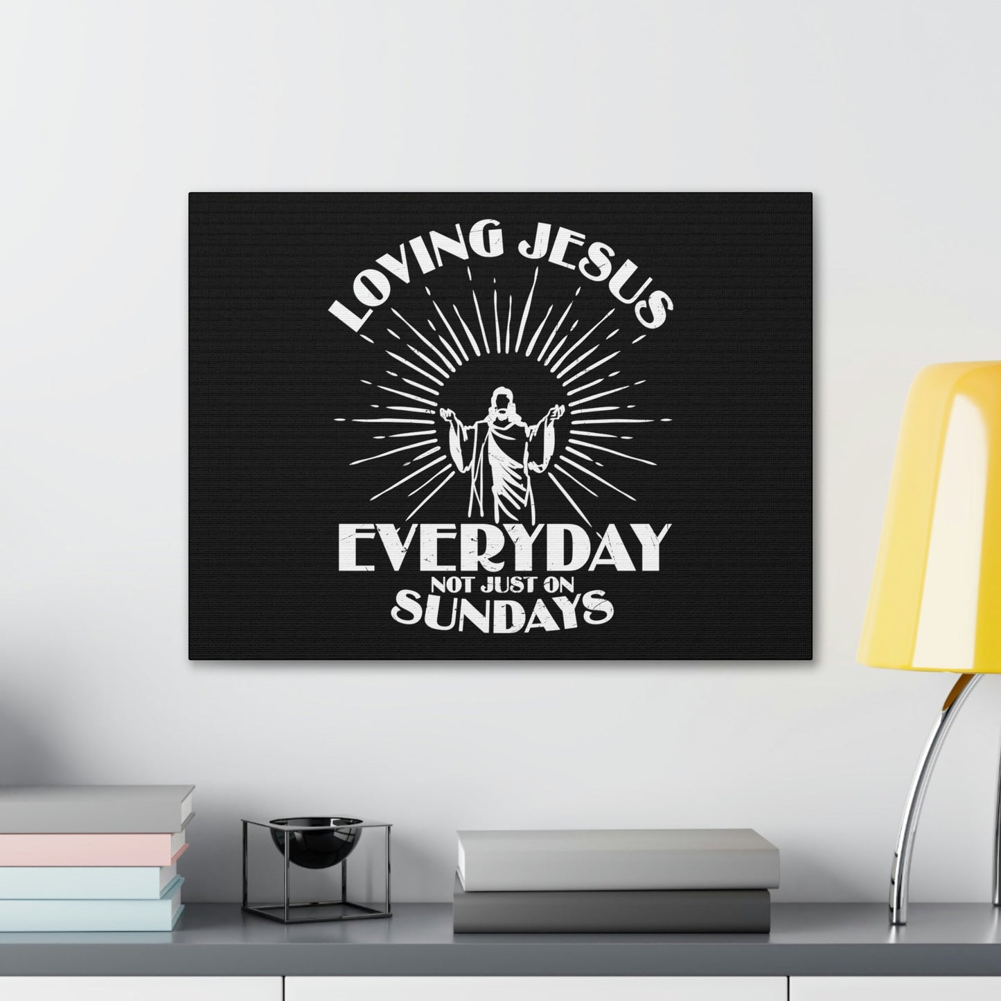 Love Jesus Everyday Luke 10:27 Christian Wall Art Bible Verse Print Ready to Hang Unframed-Express Your Love Gifts