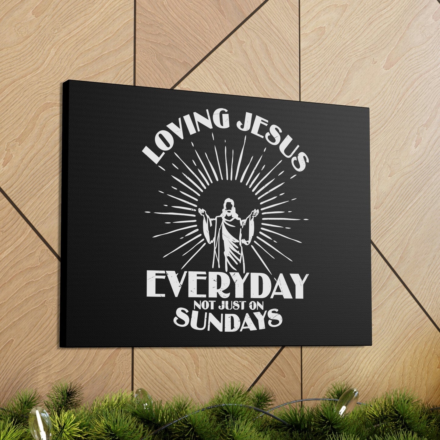 Love Jesus Everyday Luke 10:27 Christian Wall Art Bible Verse Print Ready to Hang Unframed-Express Your Love Gifts
