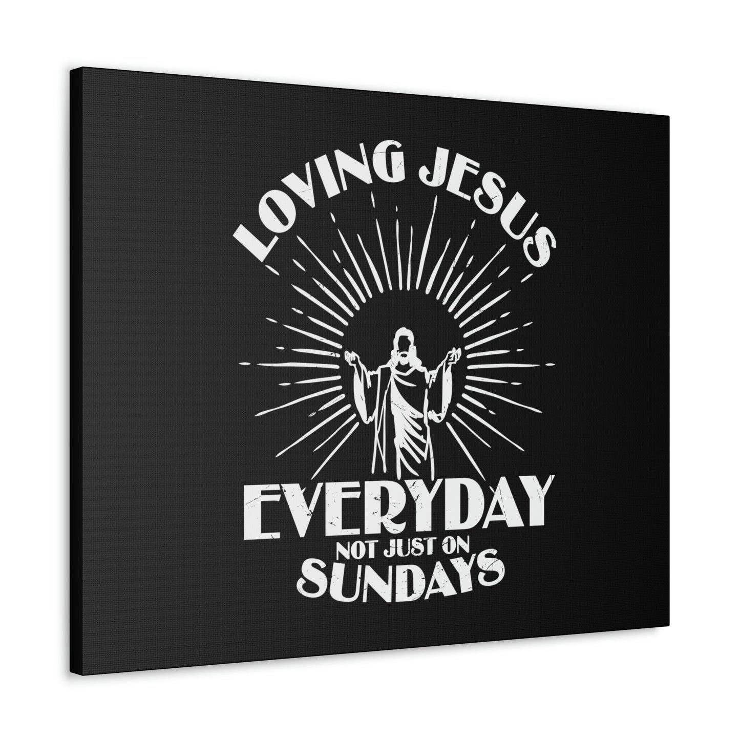 Love Jesus Everyday Luke 10:27 Christian Wall Art Bible Verse Print Ready to Hang Unframed-Express Your Love Gifts