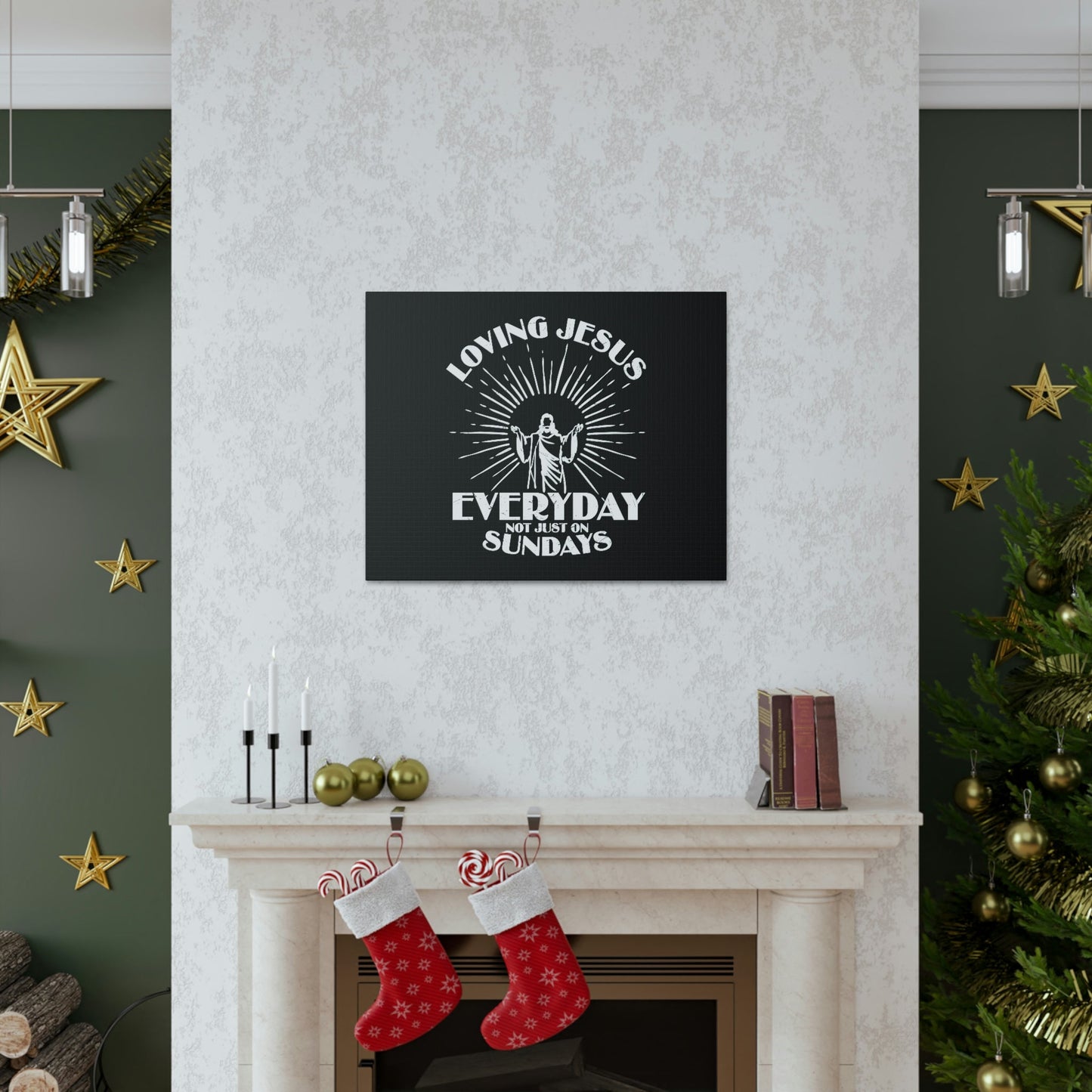 Love Jesus Everyday Luke 10:27 Christian Wall Art Bible Verse Print Ready to Hang Unframed-Express Your Love Gifts