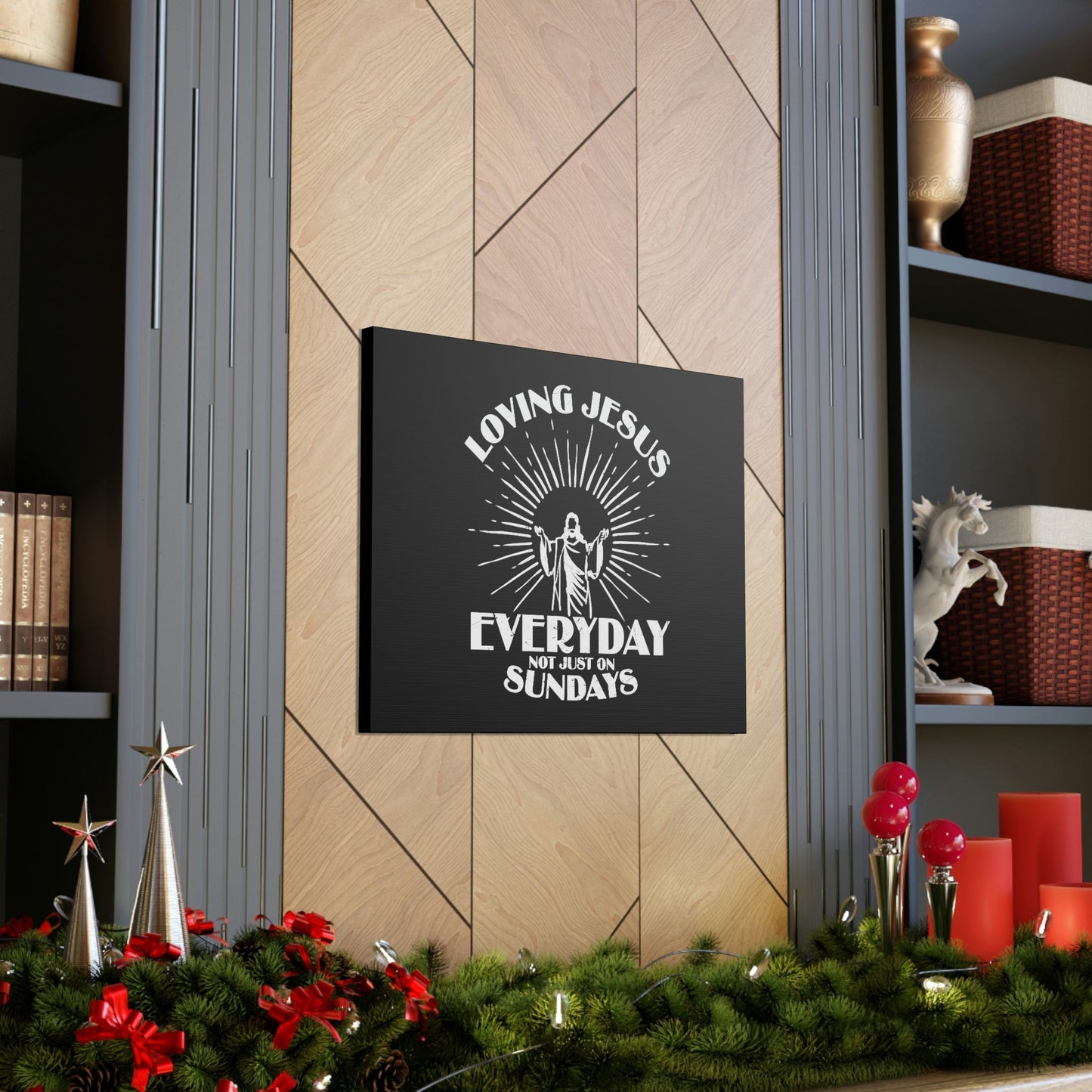 Love Jesus Everyday Luke 10:27 Christian Wall Art Bible Verse Print Ready to Hang Unframed-Express Your Love Gifts