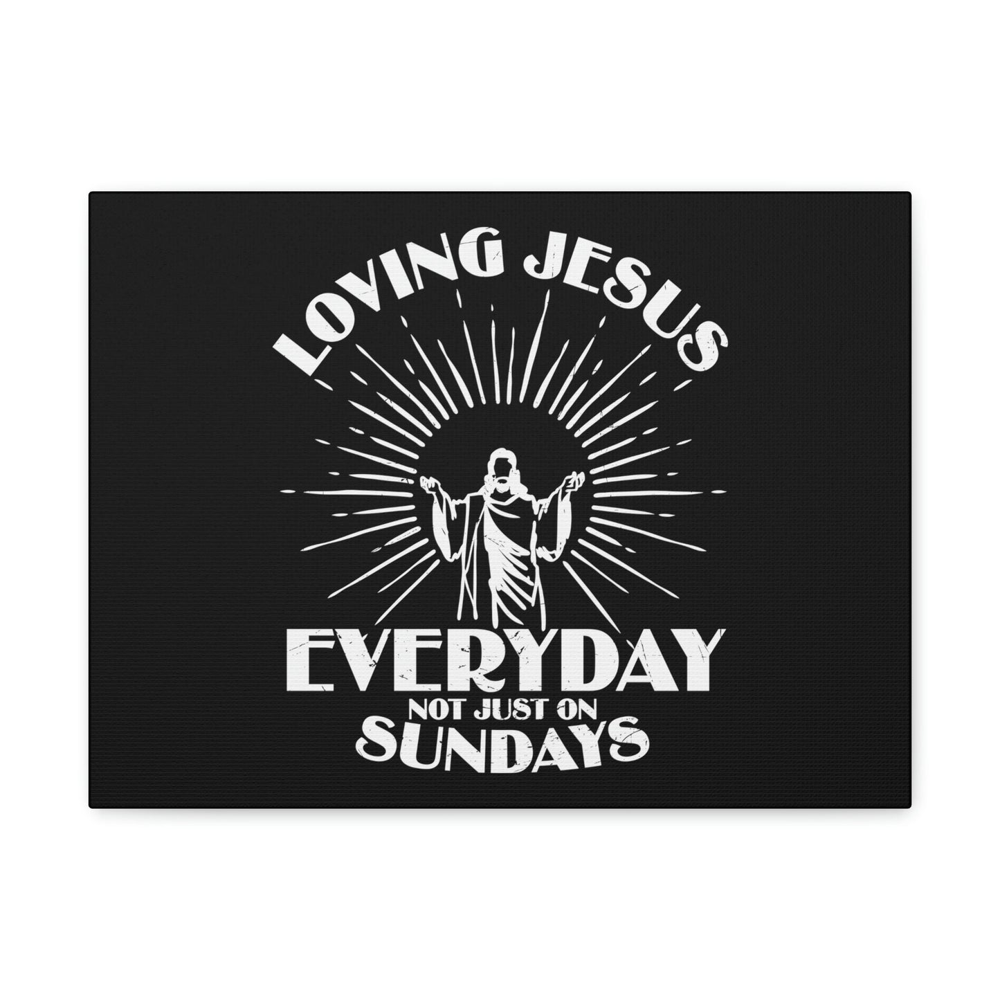 Love Jesus Everyday Luke 10:27 Christian Wall Art Bible Verse Print Ready to Hang Unframed-Express Your Love Gifts