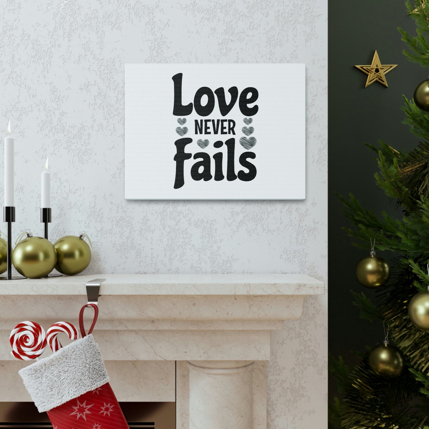 Love Never Fails 1 Corinthians 13:8 Christian Wall Art Bible Verse Print Ready to Hang Unframed-Express Your Love Gifts