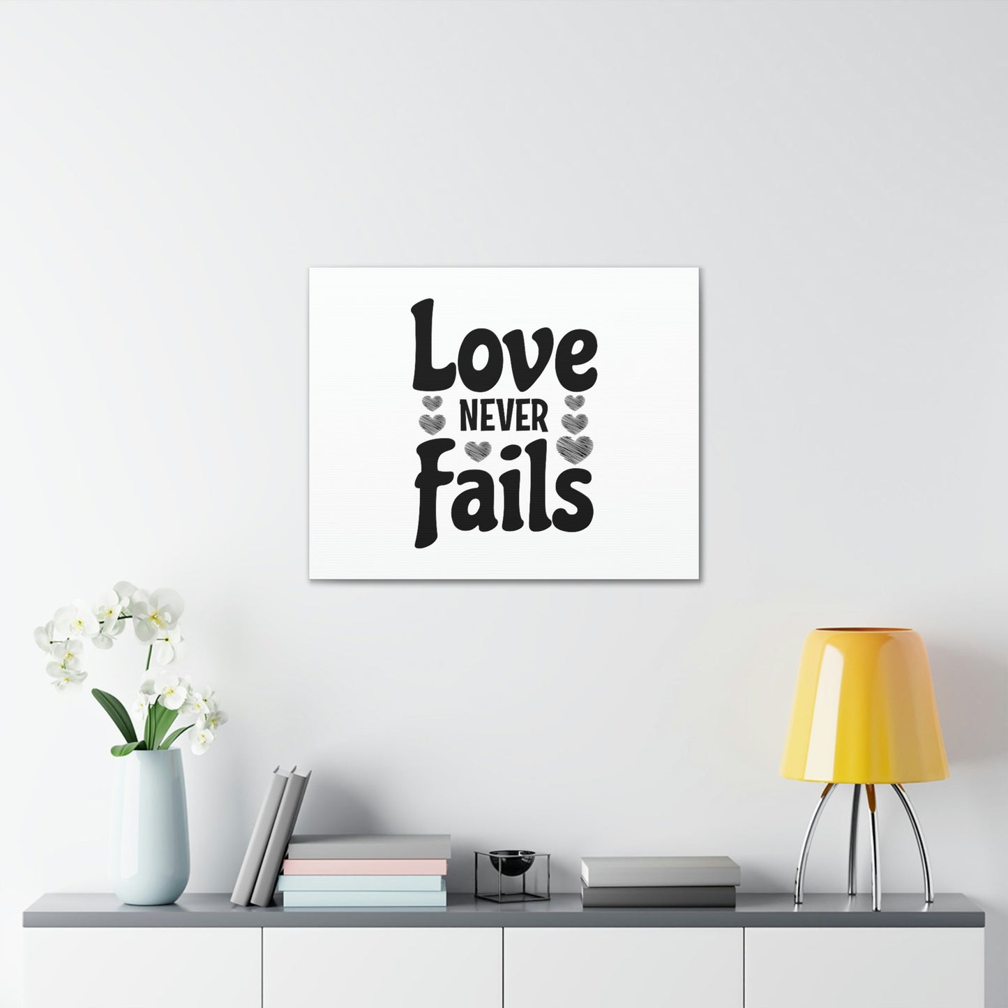 Love Never Fails 1 Corinthians 13:8 Christian Wall Art Bible Verse Print Ready to Hang Unframed-Express Your Love Gifts