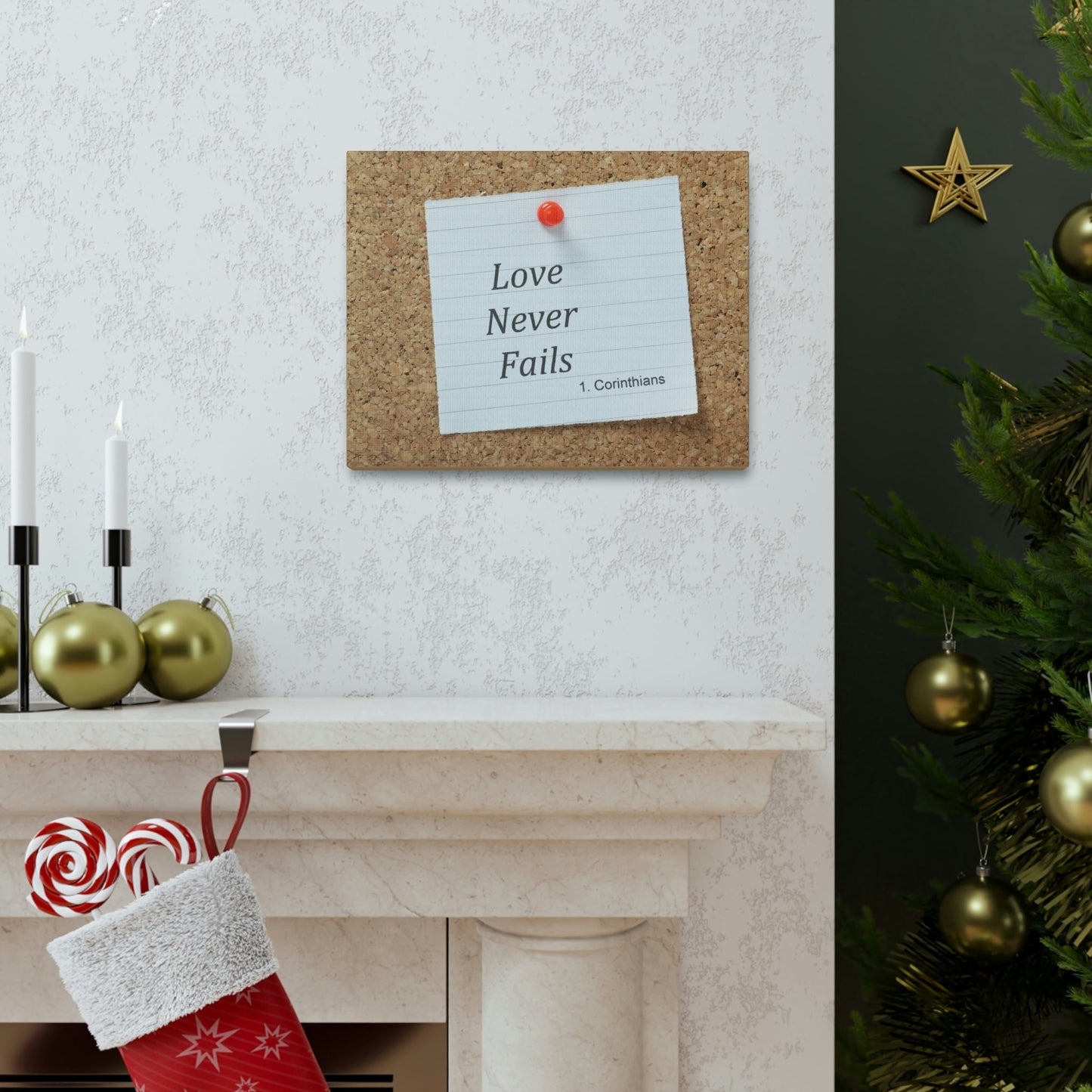 Love Never Fails 1 Corinthians 13 Christian Wall Art Bible Verse Print Ready to Hang Unframed-Express Your Love Gifts