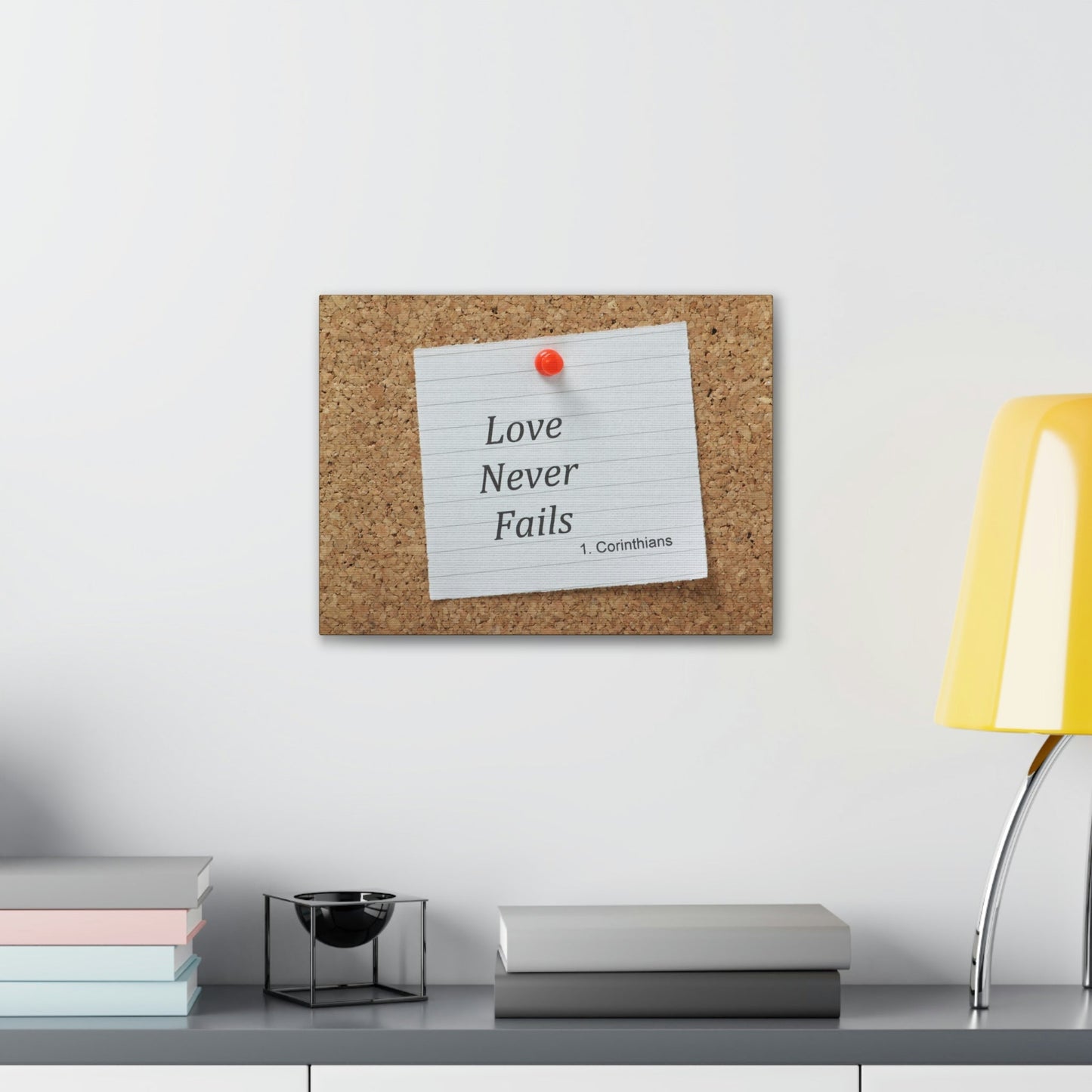 Love Never Fails 1 Corinthians 13 Christian Wall Art Bible Verse Print Ready to Hang Unframed-Express Your Love Gifts
