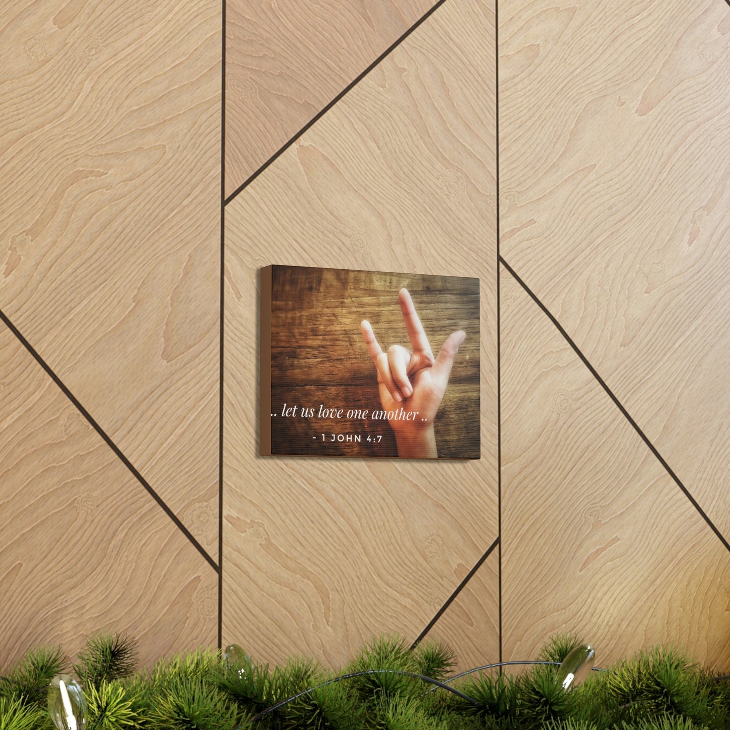 Scripture Walls Love One Another 1 John 4:7 Bible Verse Canvas Christian Wall Art Bible Verse Print Ready To Hang Unframed-Express Your Love Gifts