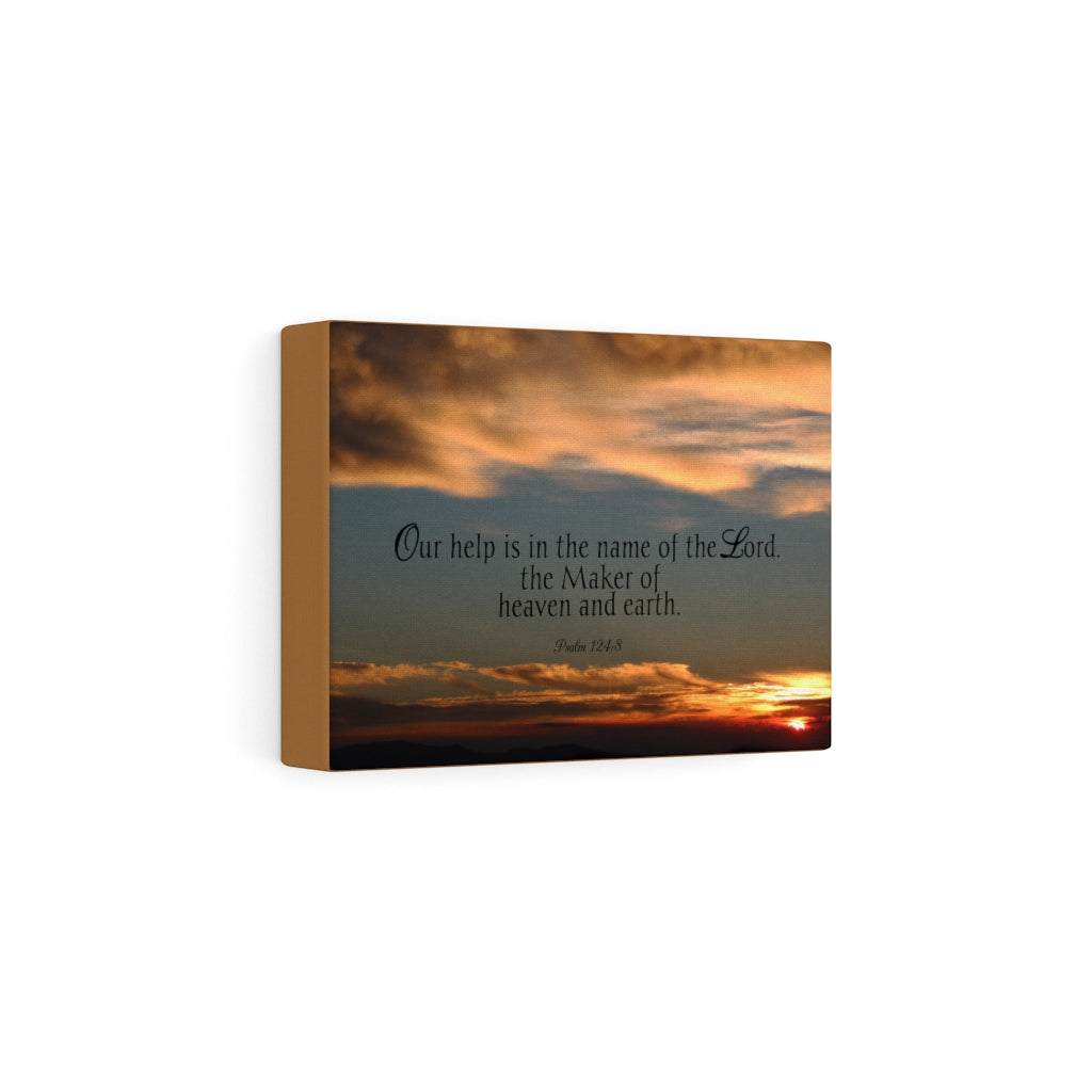 Maker Heaven And Earth Psalm 124:8 Bible Verse Canvas Christian Wall Art Ready to Hang Unframed-Express Your Love Gifts