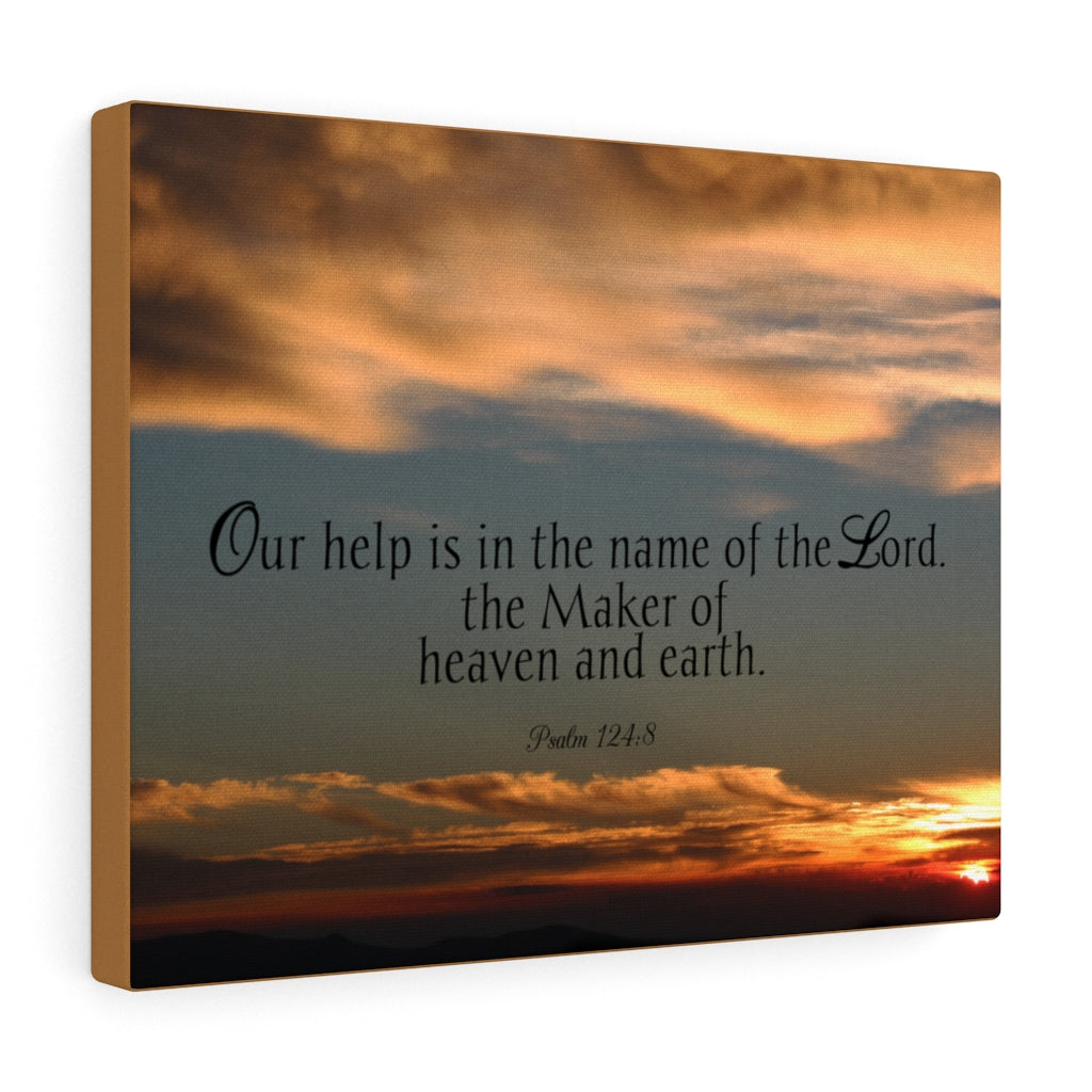 Maker Heaven And Earth Psalm 124:8 Bible Verse Canvas Christian Wall Art Ready to Hang Unframed-Express Your Love Gifts