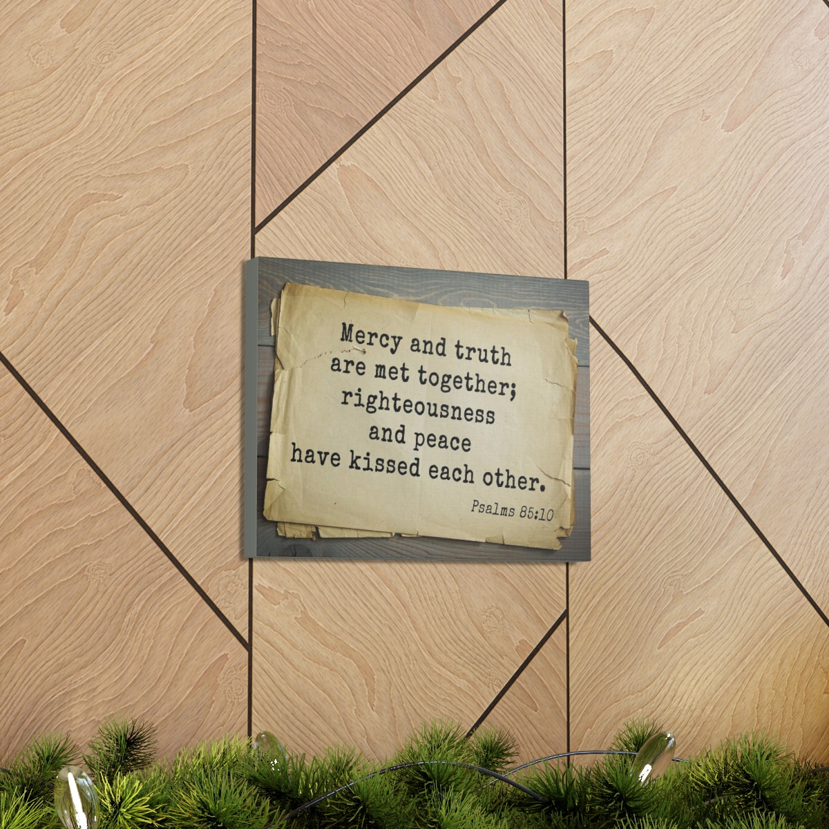 Scripture Walls Mercy And Truth Psalms 85:10 Bible Verse Canvas Christian Wall Art Bible Verse Print Ready To Hang Unframed-Express Your Love Gifts