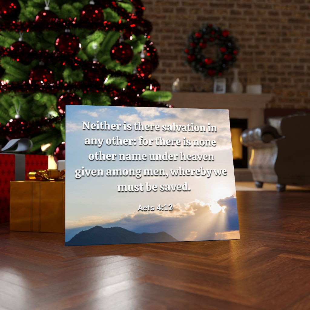 Must Be Saved Acts 4:12 Bible Verse Canvas Christian Wall Art Ready to Hang Unframed-Express Your Love Gifts