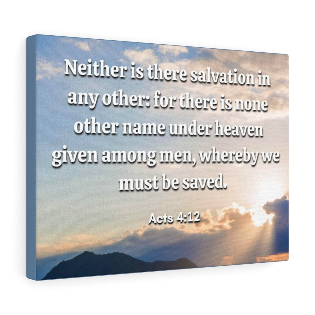 Must Be Saved Acts 4:12 Bible Verse Canvas Christian Wall Art Ready to Hang Unframed-Express Your Love Gifts
