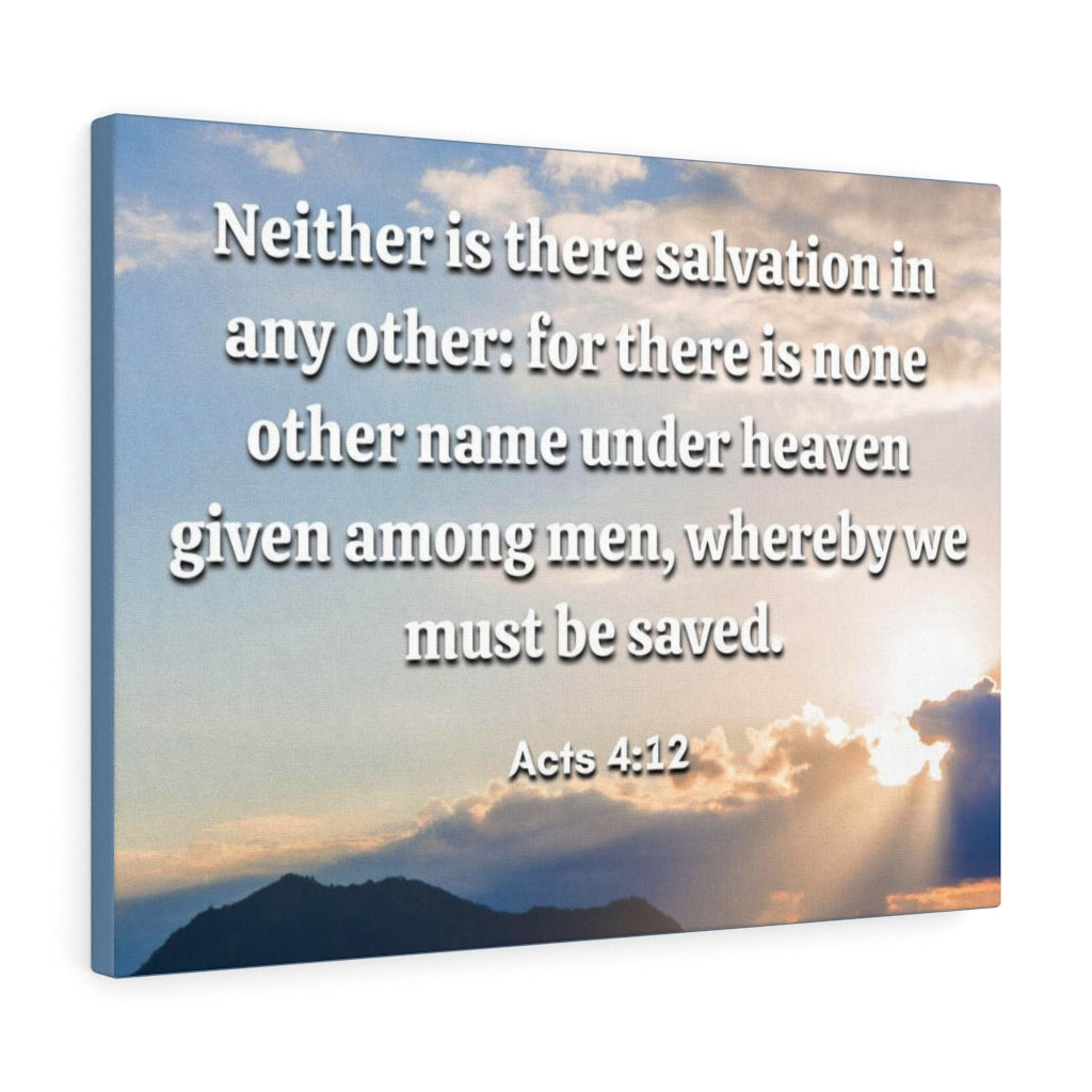 Must Be Saved Acts 4:12 Bible Verse Canvas Christian Wall Art Ready to Hang Unframed-Express Your Love Gifts