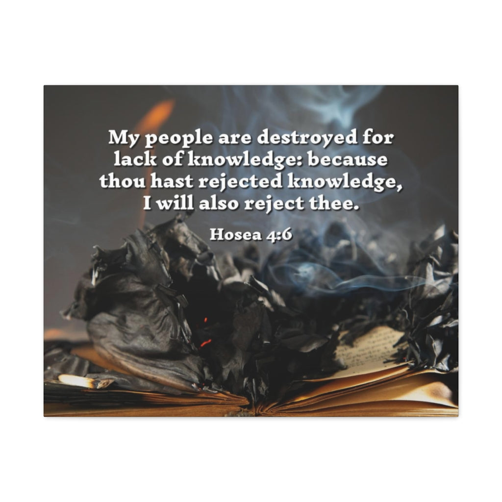 Scripture Walls My People Hosea 4:6 Bible Verse Canvas Christian Wall Art Ready to Hang Unframed-Express Your Love Gifts