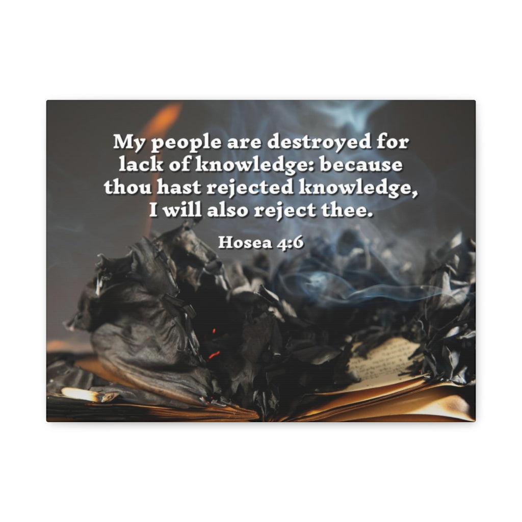 Scripture Walls My People Hosea 4:6 Bible Verse Canvas Christian Wall Art Ready to Hang Unframed-Express Your Love Gifts