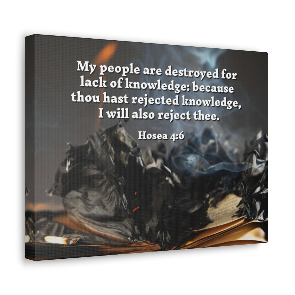 Scripture Walls My People Hosea 4:6 Bible Verse Canvas Christian Wall Art Ready to Hang Unframed-Express Your Love Gifts