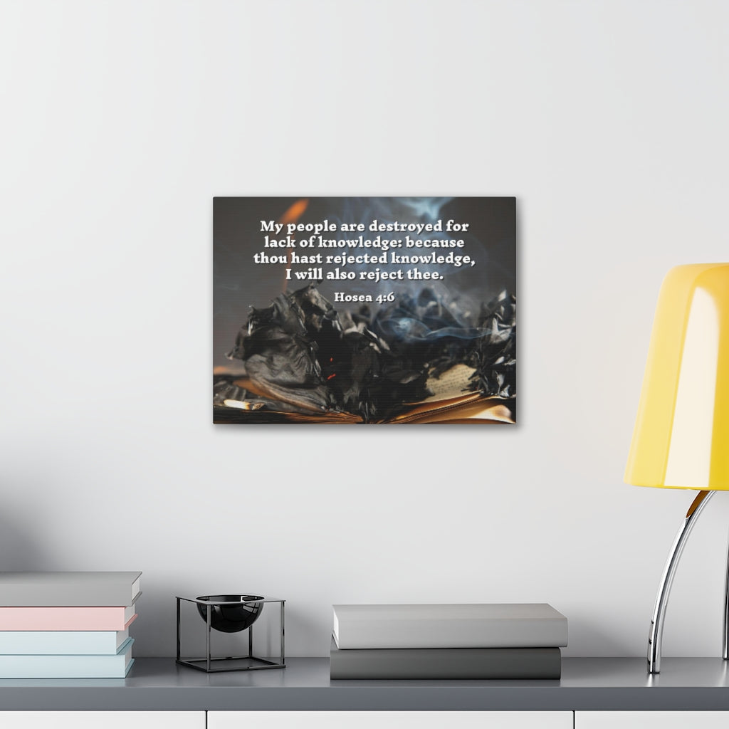 Scripture Walls My People Hosea 4:6 Bible Verse Canvas Christian Wall Art Ready to Hang Unframed-Express Your Love Gifts