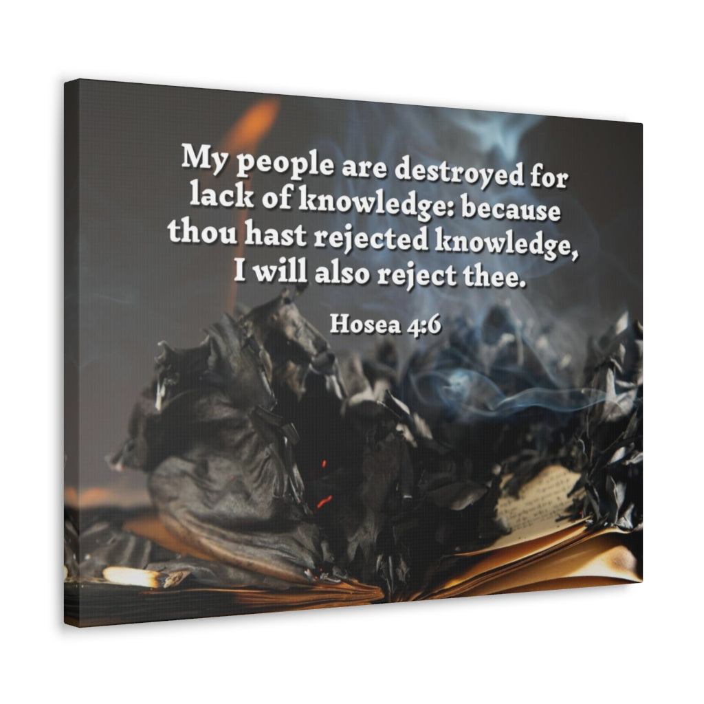 Scripture Walls My People Hosea 4:6 Bible Verse Canvas Christian Wall Art Ready to Hang Unframed-Express Your Love Gifts