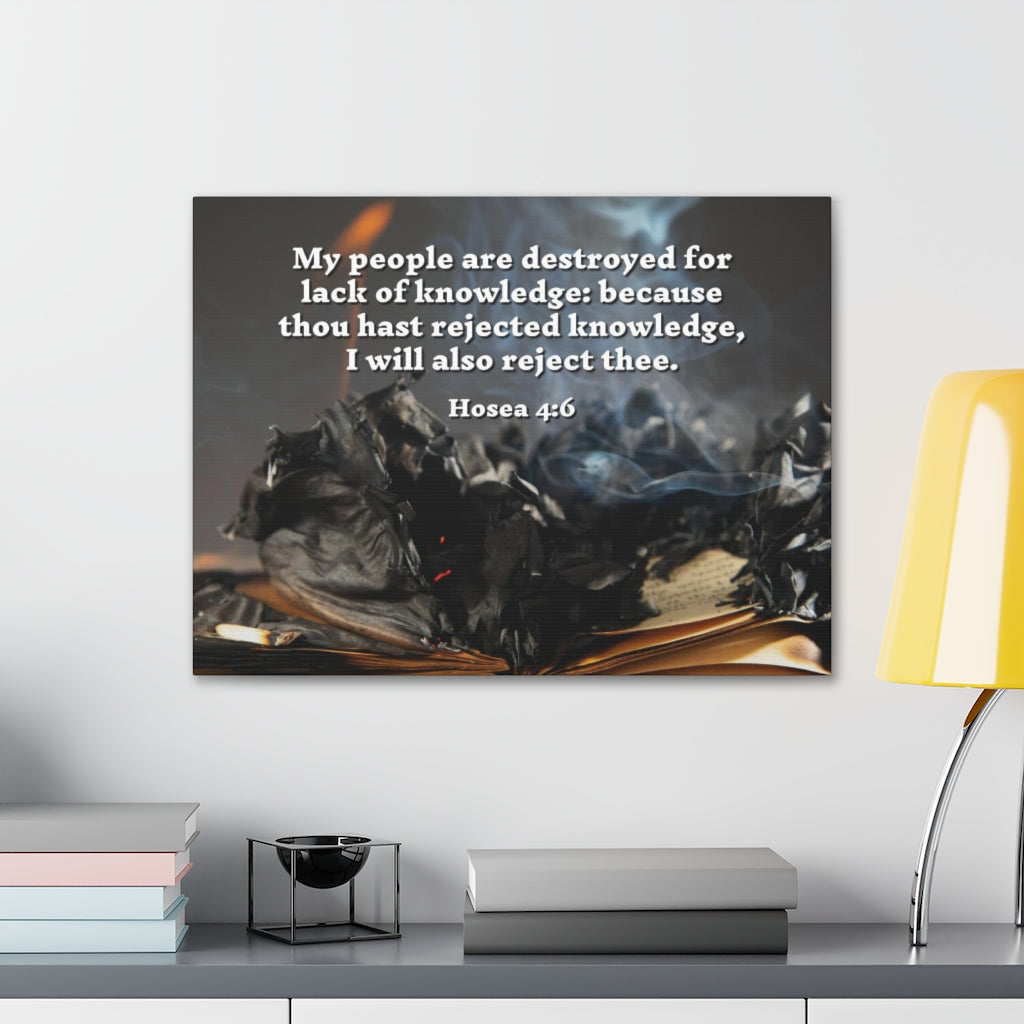 Scripture Walls My People Hosea 4:6 Bible Verse Canvas Christian Wall Art Ready to Hang Unframed-Express Your Love Gifts