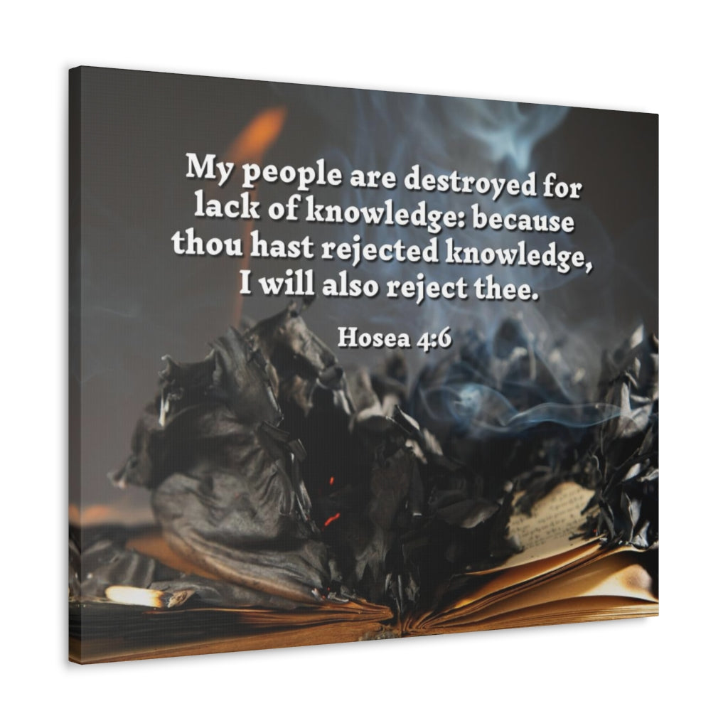 Scripture Walls My People Hosea 4:6 Bible Verse Canvas Christian Wall Art Ready to Hang Unframed-Express Your Love Gifts
