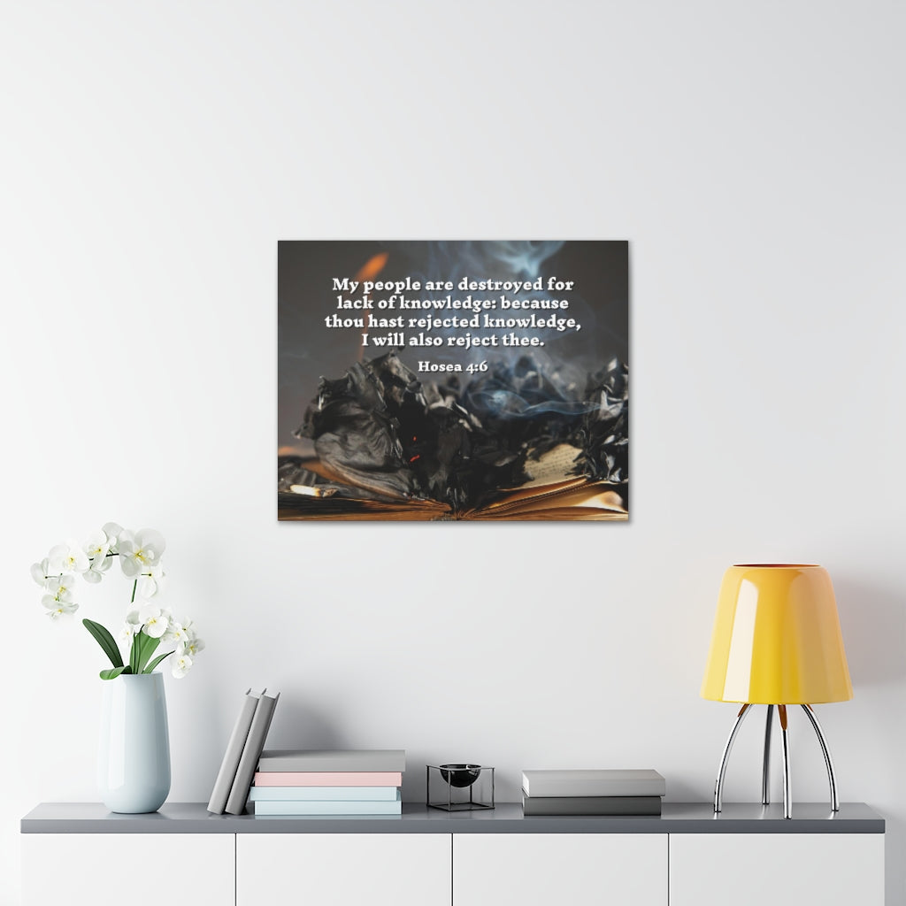 Scripture Walls My People Hosea 4:6 Bible Verse Canvas Christian Wall Art Ready to Hang Unframed-Express Your Love Gifts
