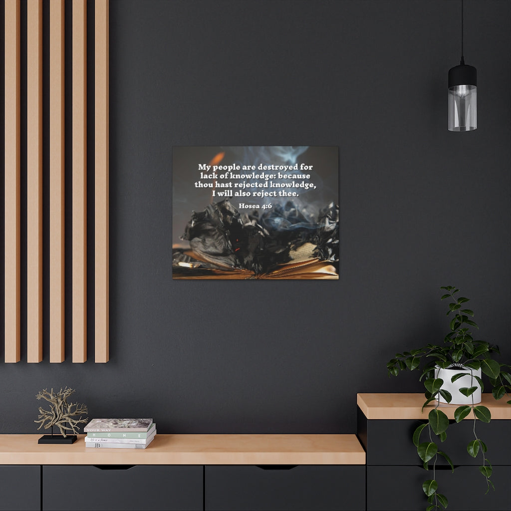 Scripture Walls My People Hosea 4:6 Bible Verse Canvas Christian Wall Art Ready to Hang Unframed-Express Your Love Gifts