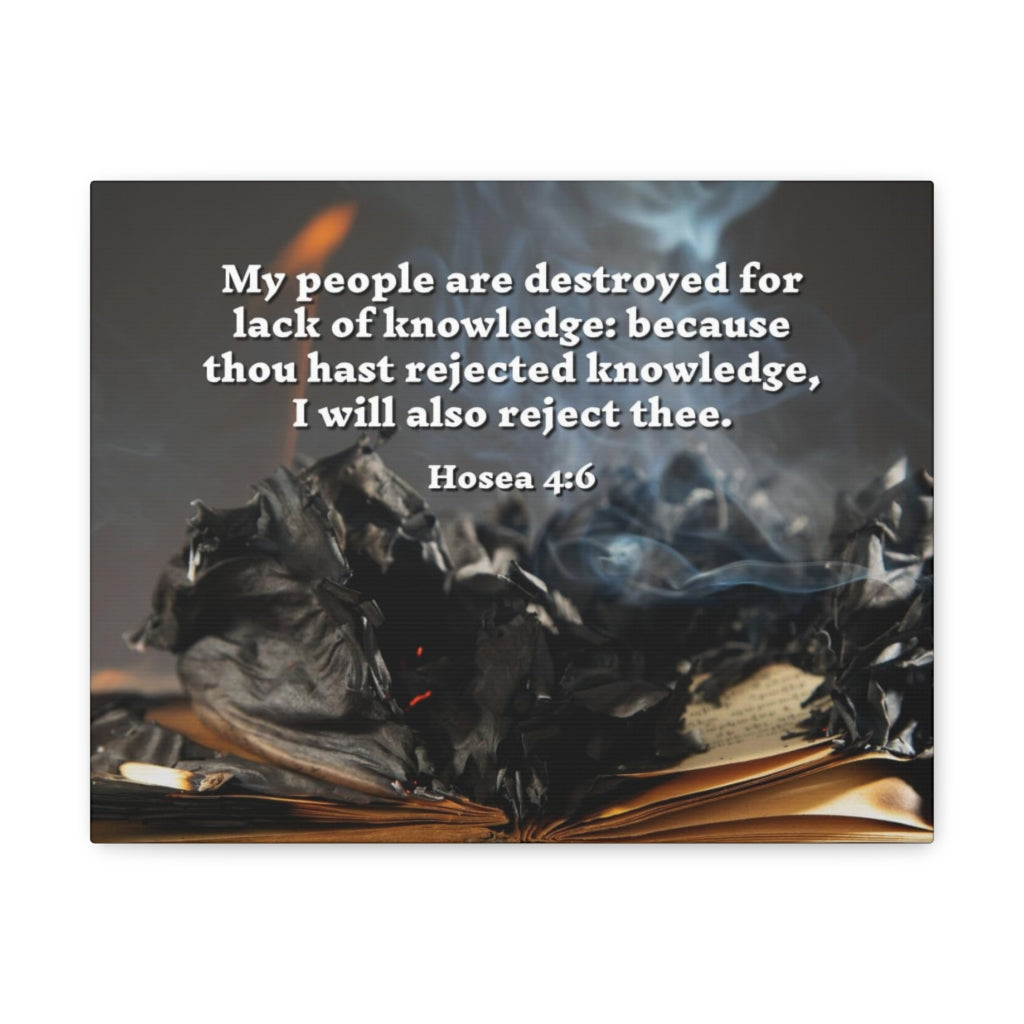 Scripture Walls My People Hosea 4:6 Bible Verse Canvas Christian Wall Art Ready to Hang Unframed-Express Your Love Gifts